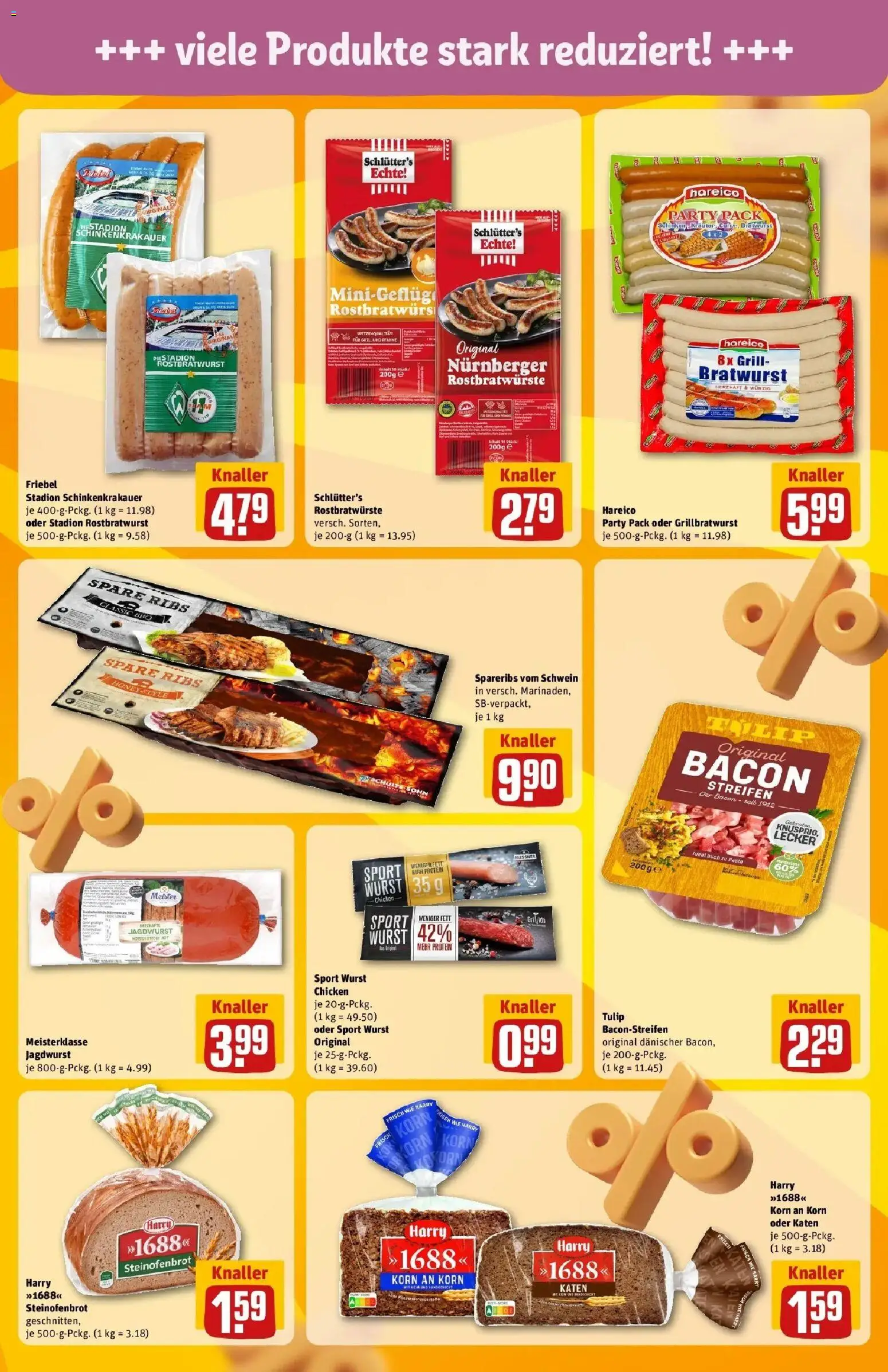 REWE Prospekt ab 31.08.2026 zum Blättern » Angebote | Seite: 19 | Produkte: Bratwurst, Spare ribs, Wurst, Pasta