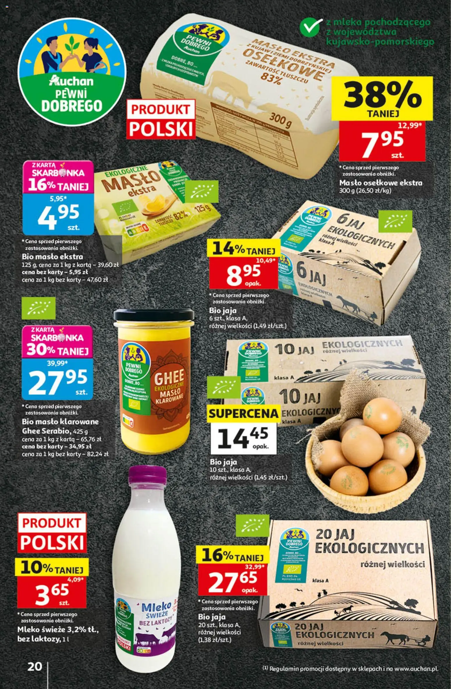 Auchan gazetka - 30 Lat Hipermarket od 24.09.2026 | Strona: 20 | Produkty: Karta, Mleka, Mleko cena, Jaja