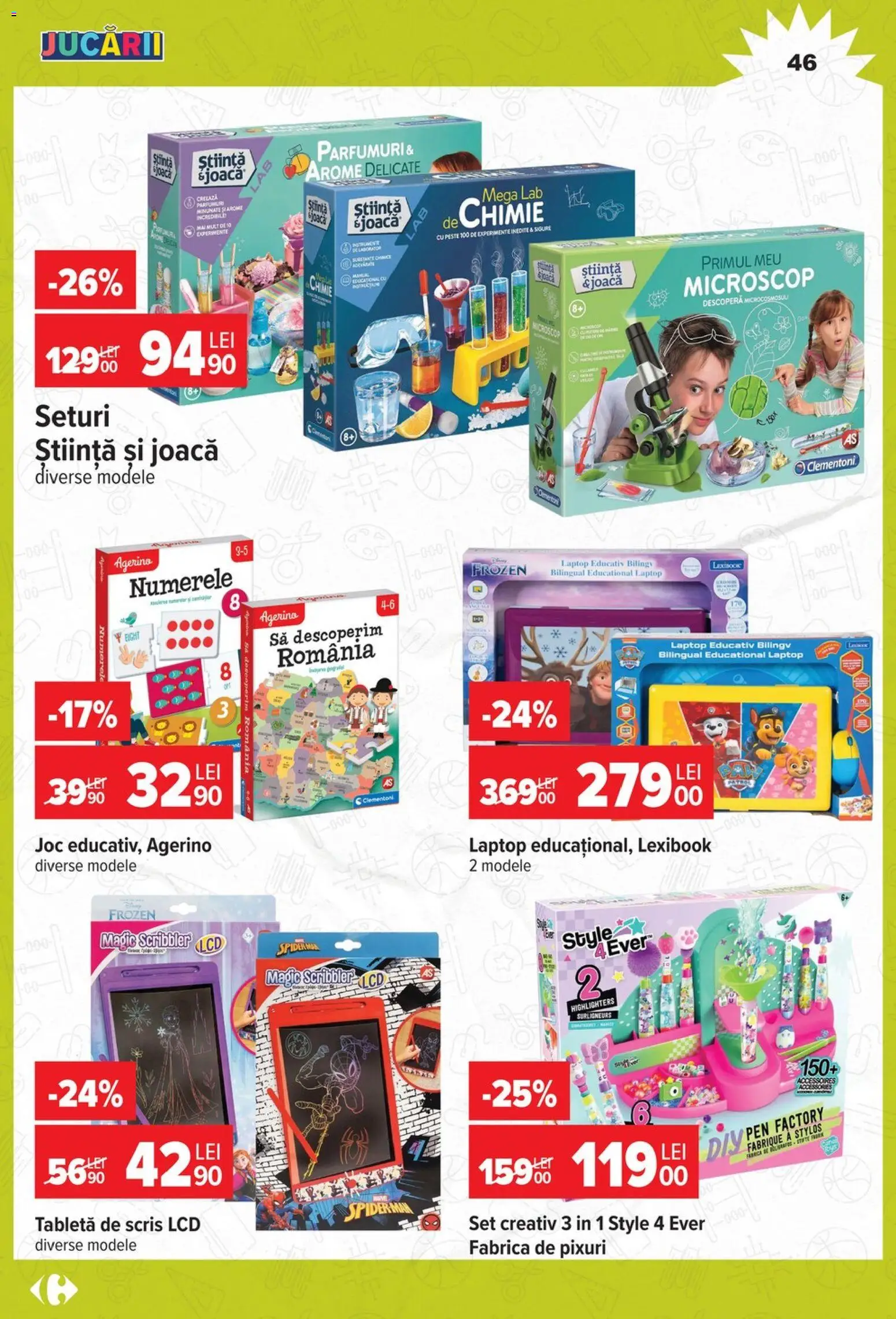 Noul catalog Carrefour – valabil de la 12.08.2026 | Pagină: 46 | Produse: Style, Tabletă, Joc, Magic