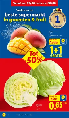 Mango, Mango - los - Voorbeeld van een folder van Lidl, geldig van 03/08/2026 | Pagina: 2 | Producten: Fruit, Groenten, Mango