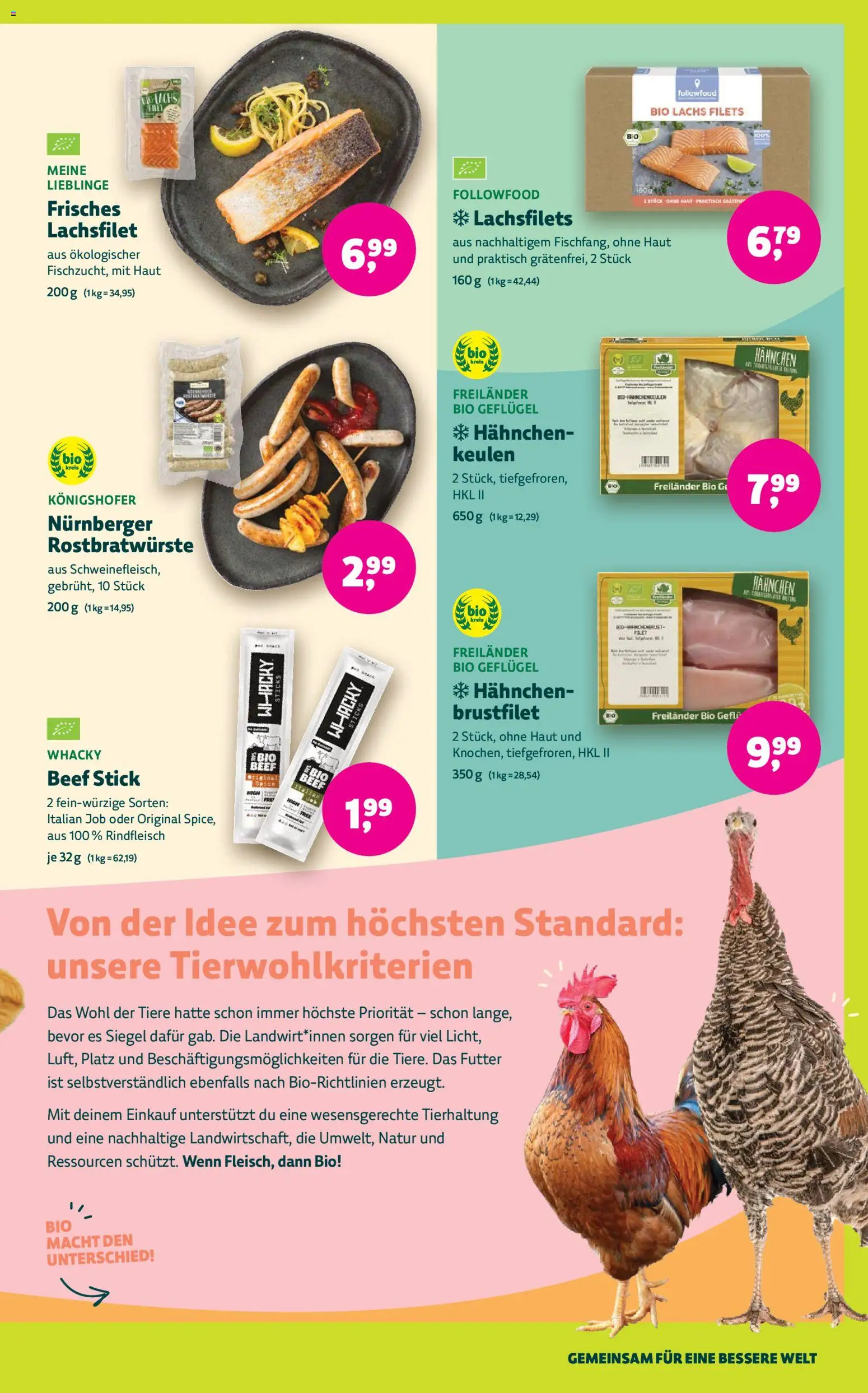 BioMarkt Prospekt – gültig ab 13.08.2026 | Seite: 5 | Produkte: Hahnchen, Lachs, Rindfleisch