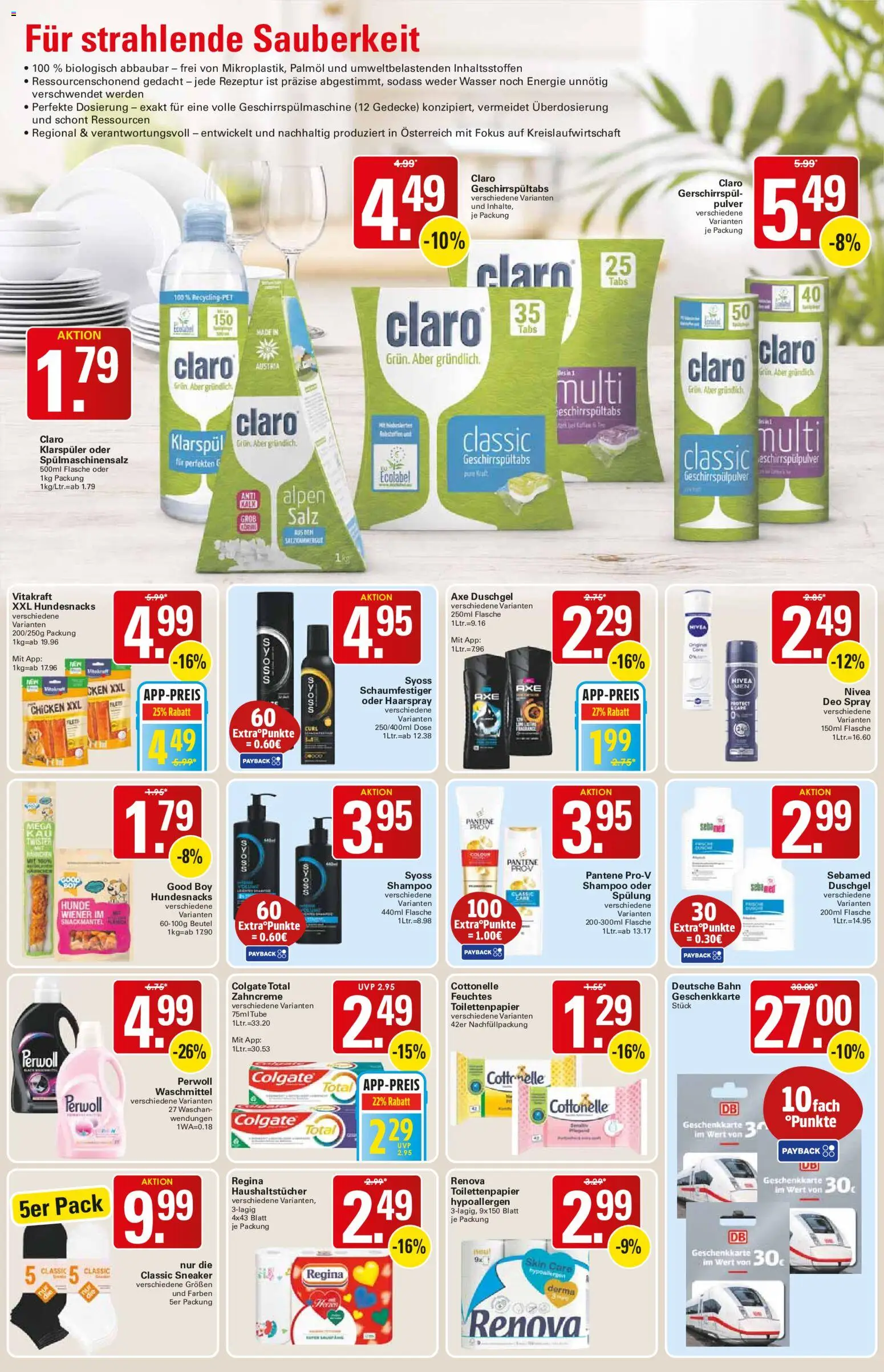 WEZ Prospekt – gültig ab 13.07.2026 | Seite: 15 | Produkte: Geschirrspülmaschine, Perwoll, Haarspray, Wasser