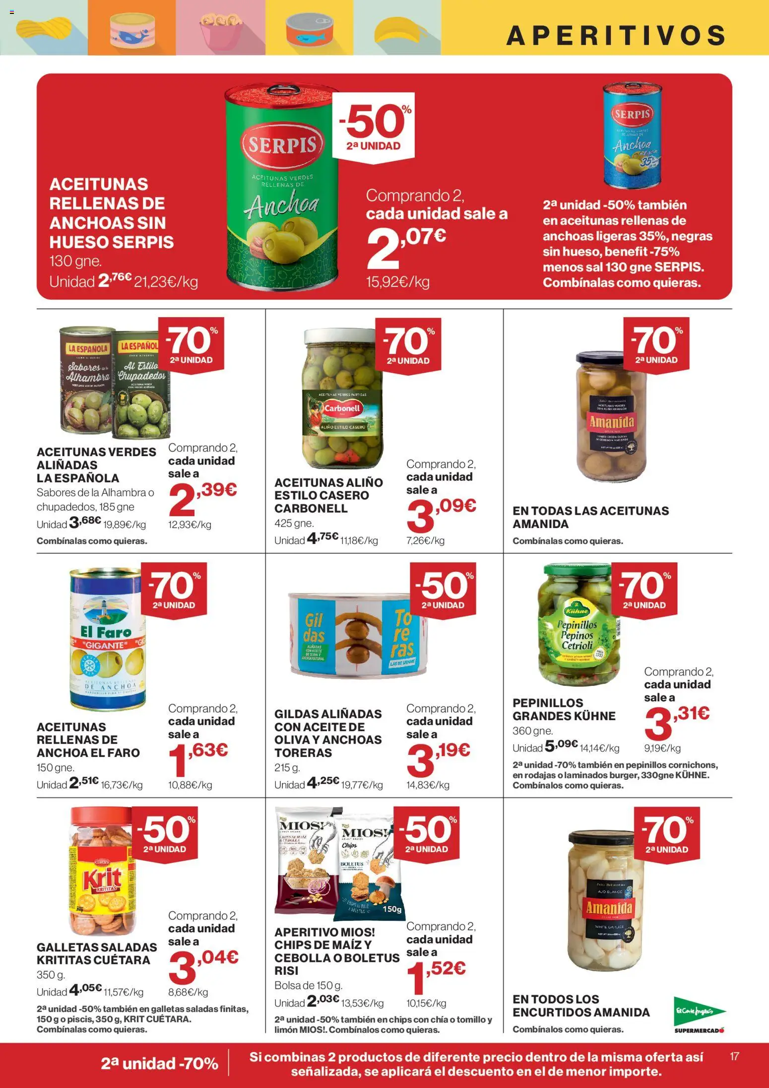 El Corte Inglés ofertas │ válido desde el 30/07/2026 | Página: 17 | Productos: Aceite, Galletas, Pepinos, Παγωμένο τσάι