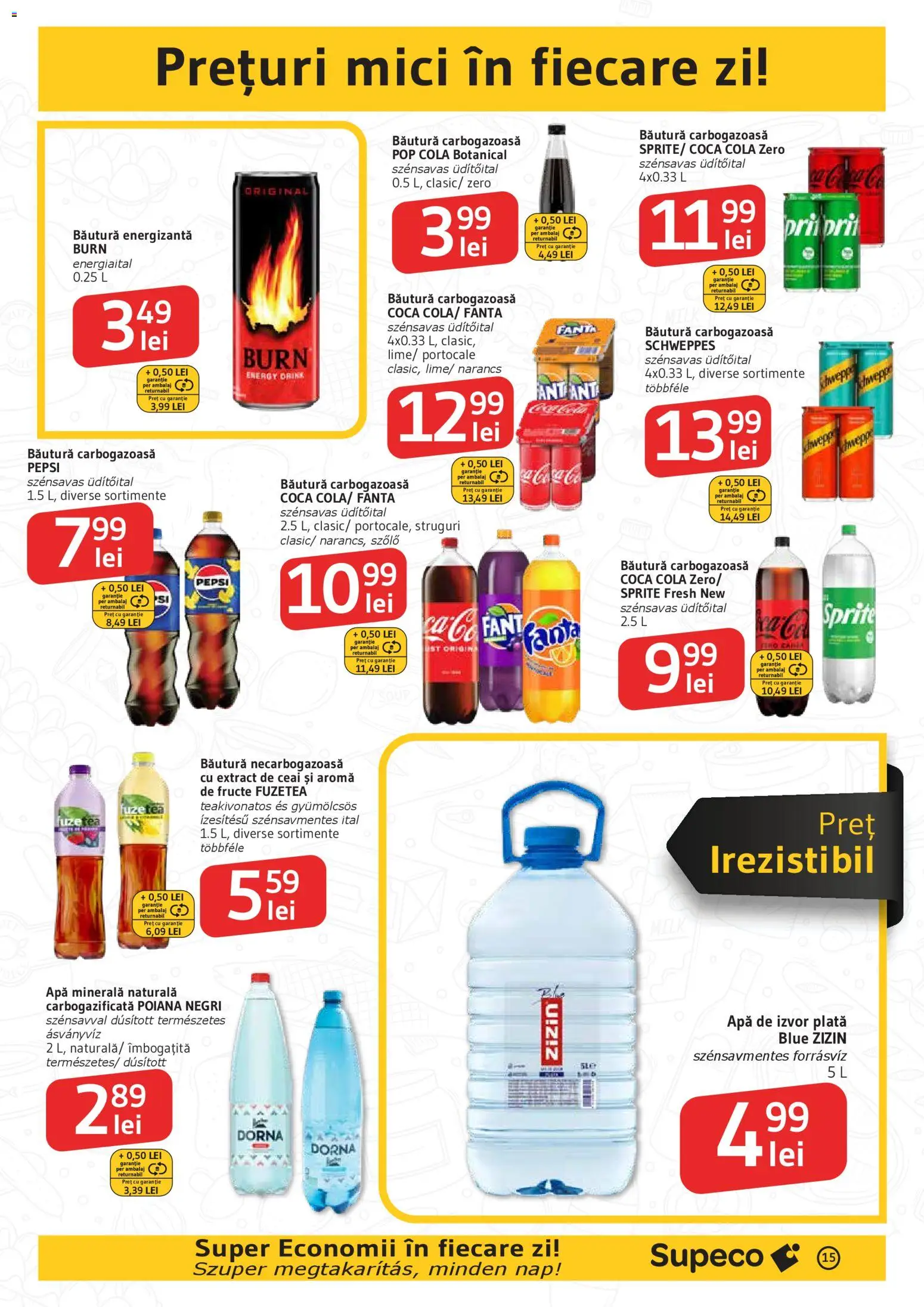 Noul catalog Supeco – valabil de la 30.04.2026 | Pagină: 15 | Produse: Struguri, Mici, Portocale, Apă