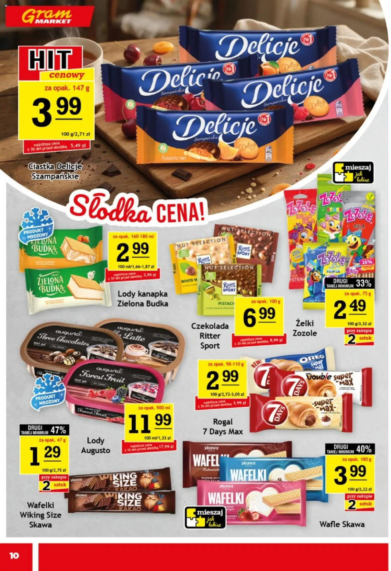 Gram Market gazetka od 29.07.2026 | Strona: 10 | Produkty: Wafle, Kakao, Ciastka, Lody
