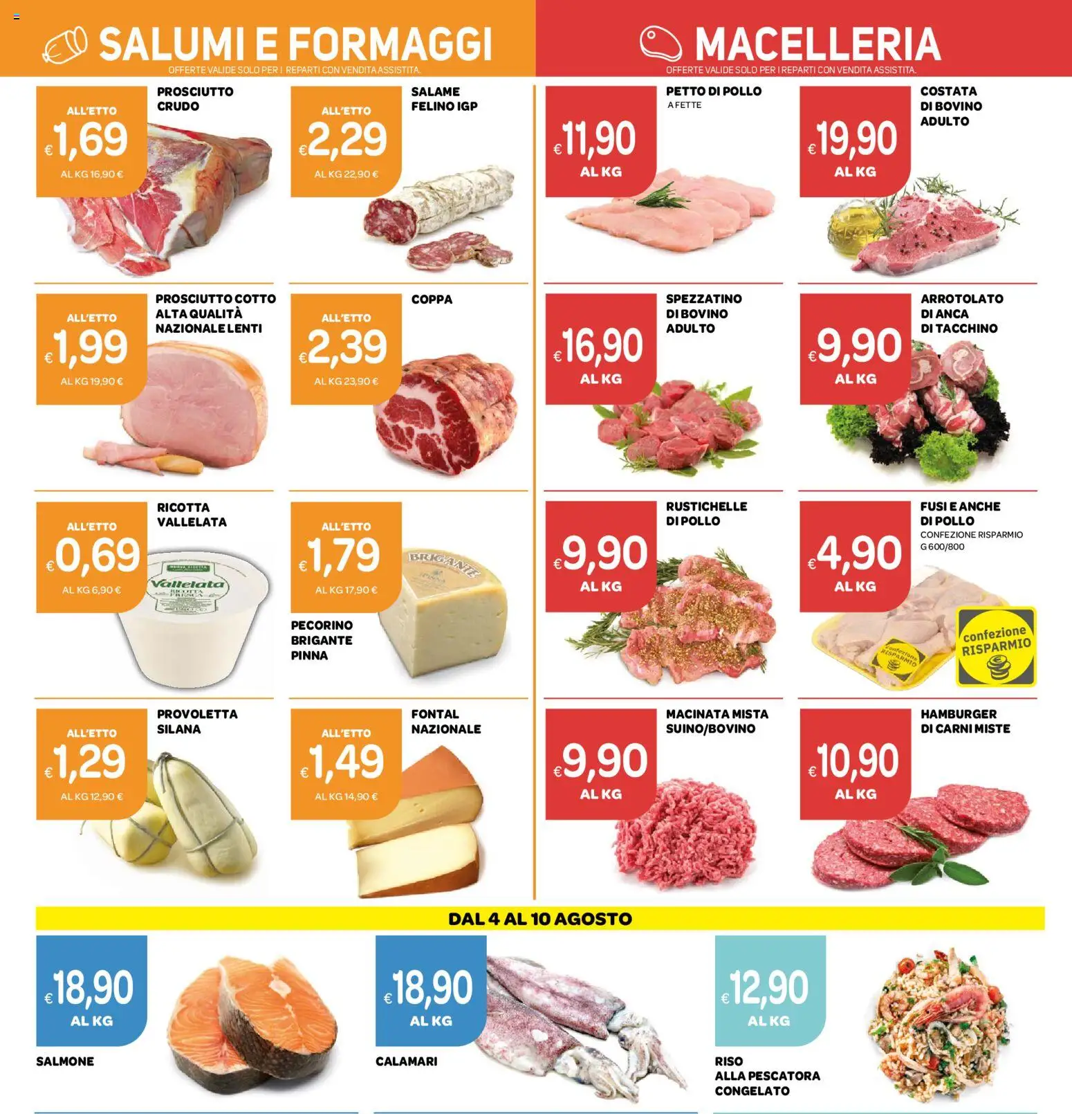Volantino Ekom del 28/07/2026 | Pagina: 9 | Prodotti: Prosciutto Cotto, Salame, Salmone, Tacchino