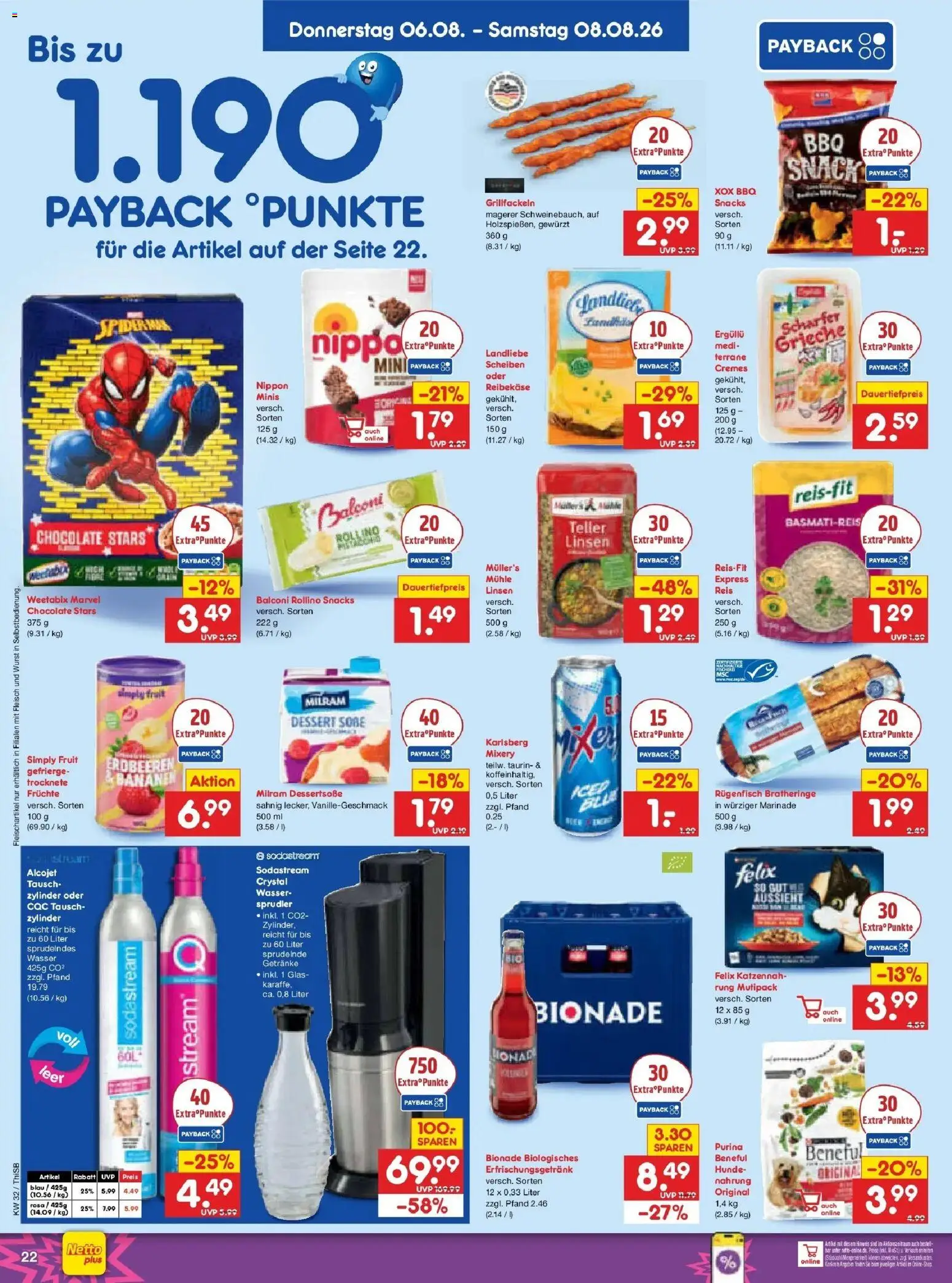 Netto Marken-Discount Prospekt Pirna – gültig ab 03.08.2026 | Seite: 40 | Produkte: Basmatireis, Bionade, Erdbeeren, Reibekase