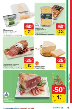 Carrefour folder week 19 - Voorbeeld van een folder van Carrefour, geldig van 06.05.2026 | Pagina: 15 | Producten: Ham, Mozzarella, Kaas, Salami