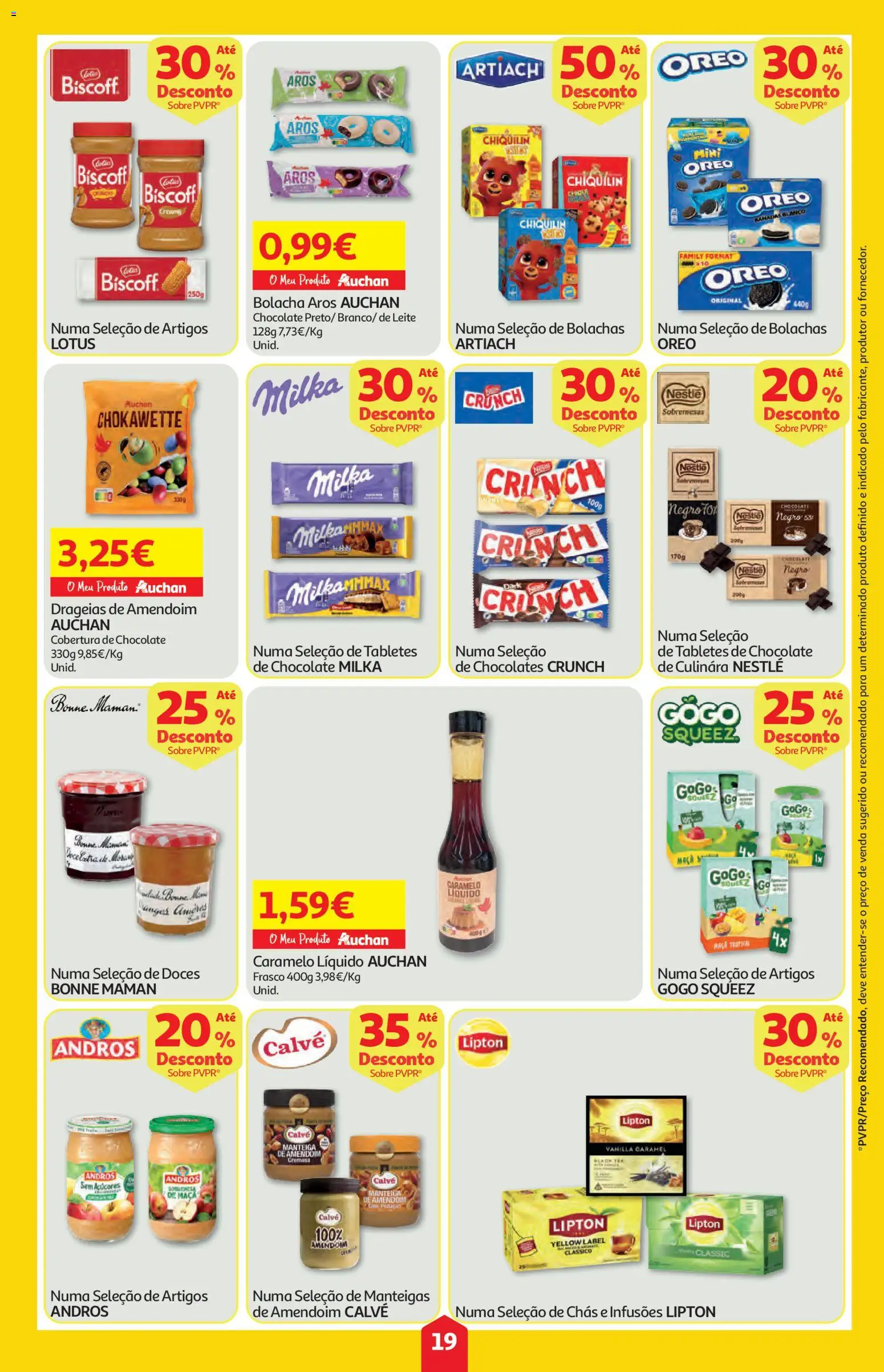 Auchan folheto │ válido de 25/06/2026 | Página: 19 | Produtos: Manteiga de amendoim, Bolachas, Nestlé, Doces