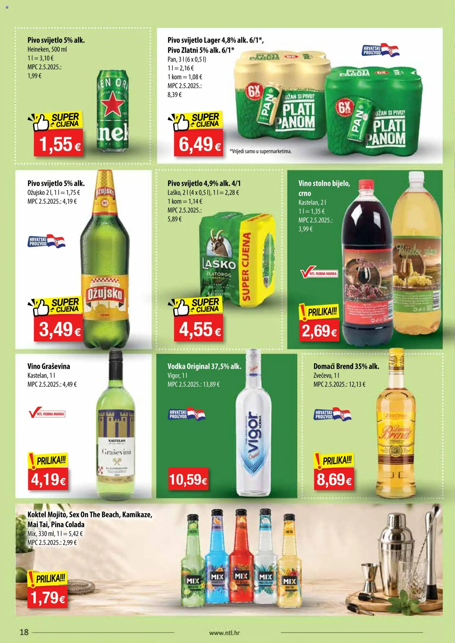 NTL katalog | vrijedi od 02.09.2026 | Stranica: 18 | Proizvodi: Vino, Pivo, Laško, Ožujsko