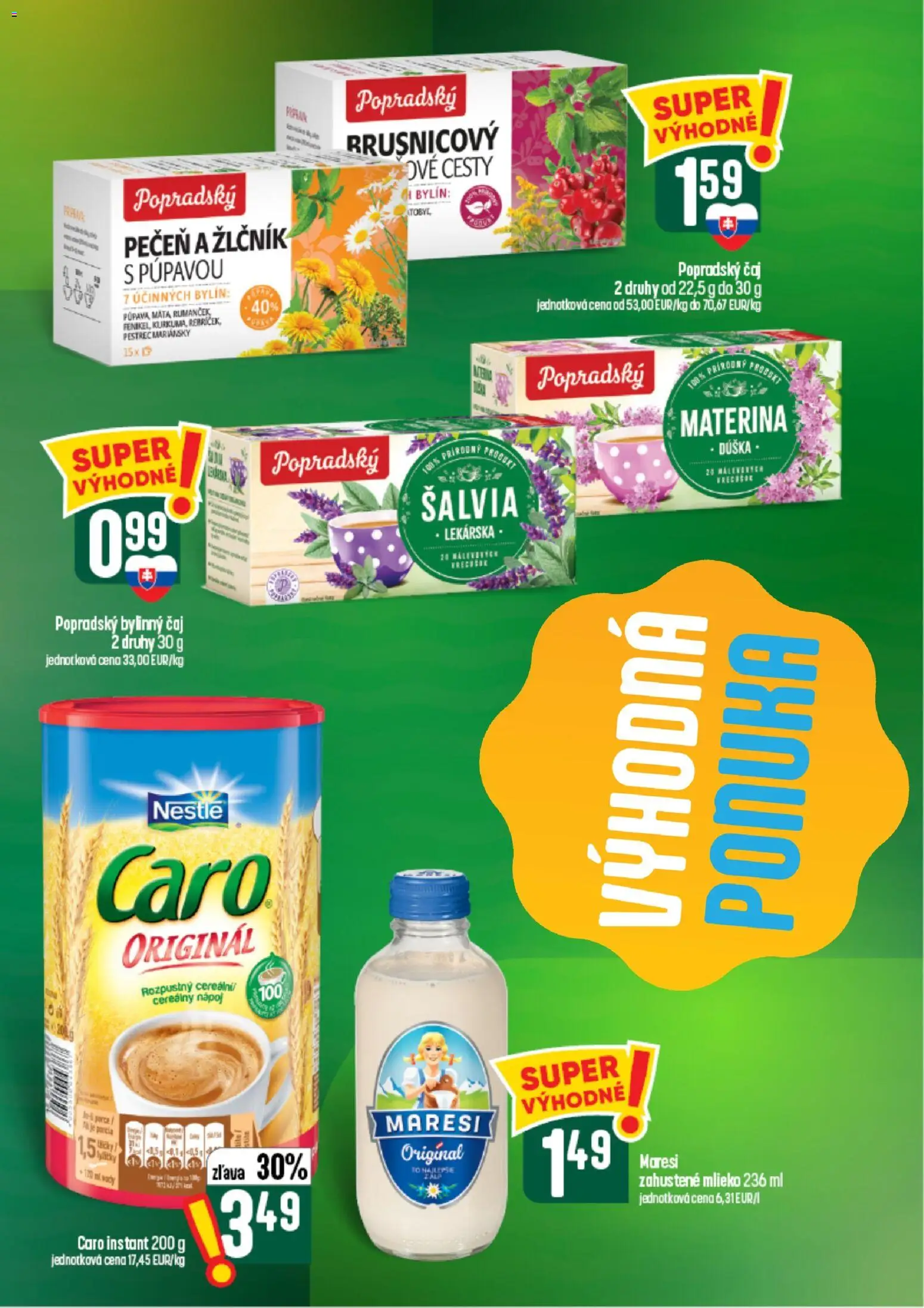 Nové COOP Jednota akcie – leták je platný od 26.08.2026 | Strana: 47 | Produkty: Mlieko, Čaj, Pečeň, Caro