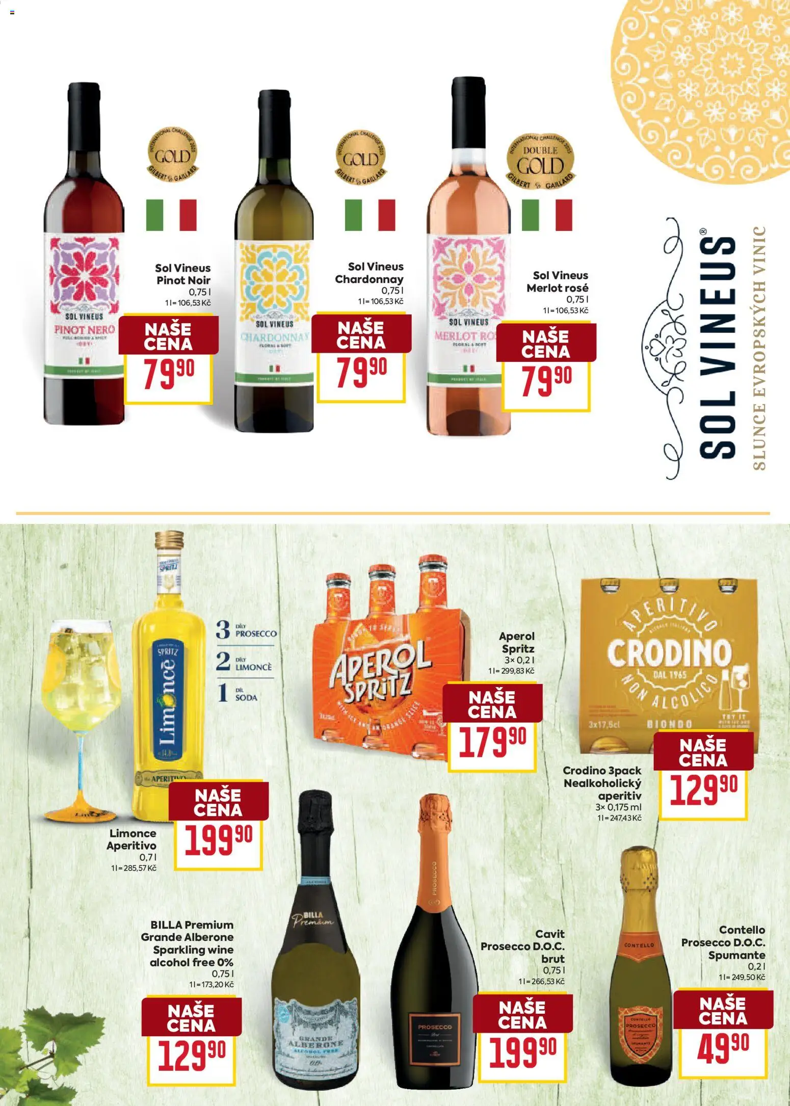 Billa - BILLA.cz - Katalog: Itálie 30. 9. 2026 - 20. 10. 2026 od 30.09.2026 | Strana: 15 | Produkty: Crodino, Prosecco, Spritz, Aperitivo