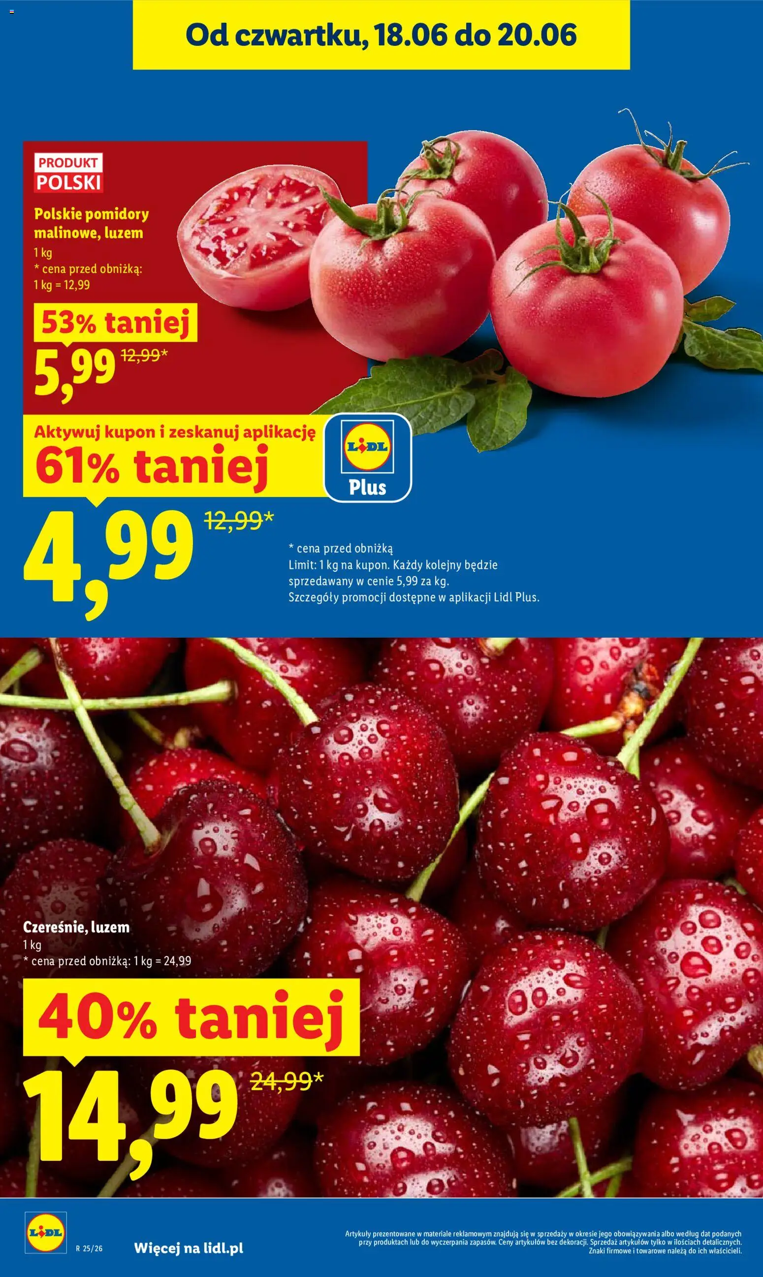 Lidl gazetka od 18.06.2026 | Strona: 10 | Produkty: Pomidory