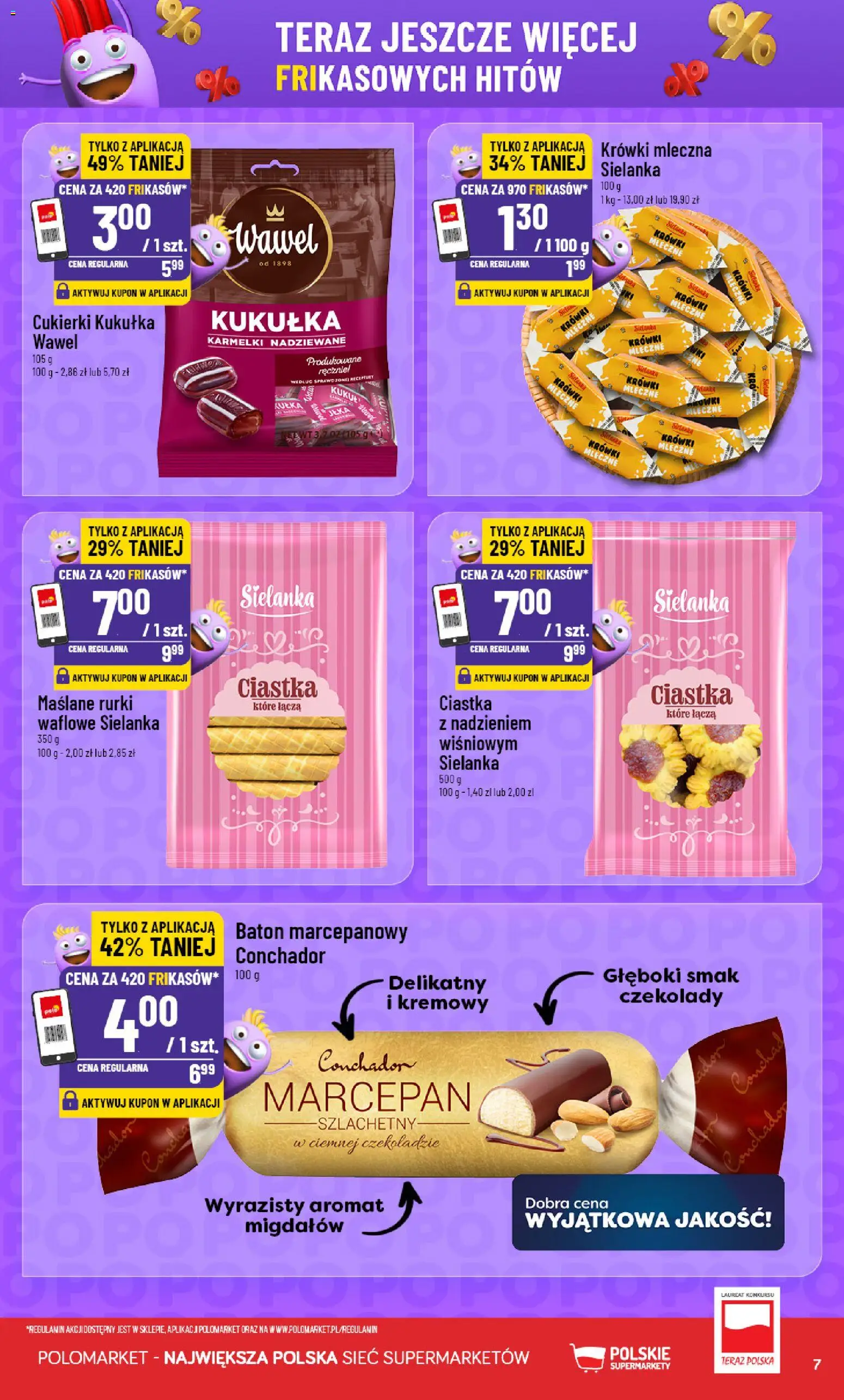 POLOmarket gazetka - Frikasowe Hity od 02.09.2026 | Strona: 7 | Produkty: Czekolady, Cukierki, Ciastka, Krówki