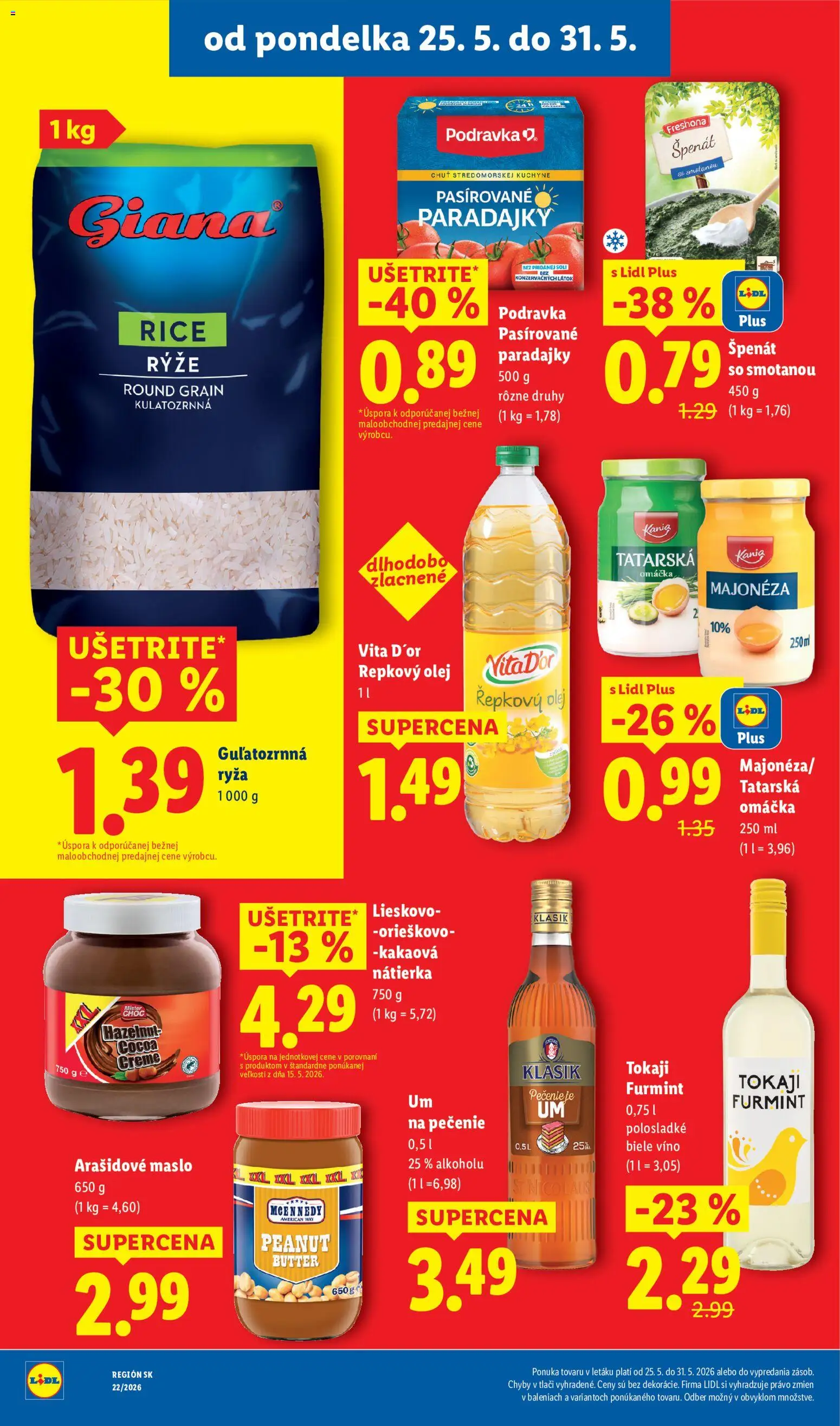 Nové Lidl akcie – leták je platný od 25.05.2026 | Strana: 44 | Produkty: Maslo, Víno, Paradajky, Kuchyne