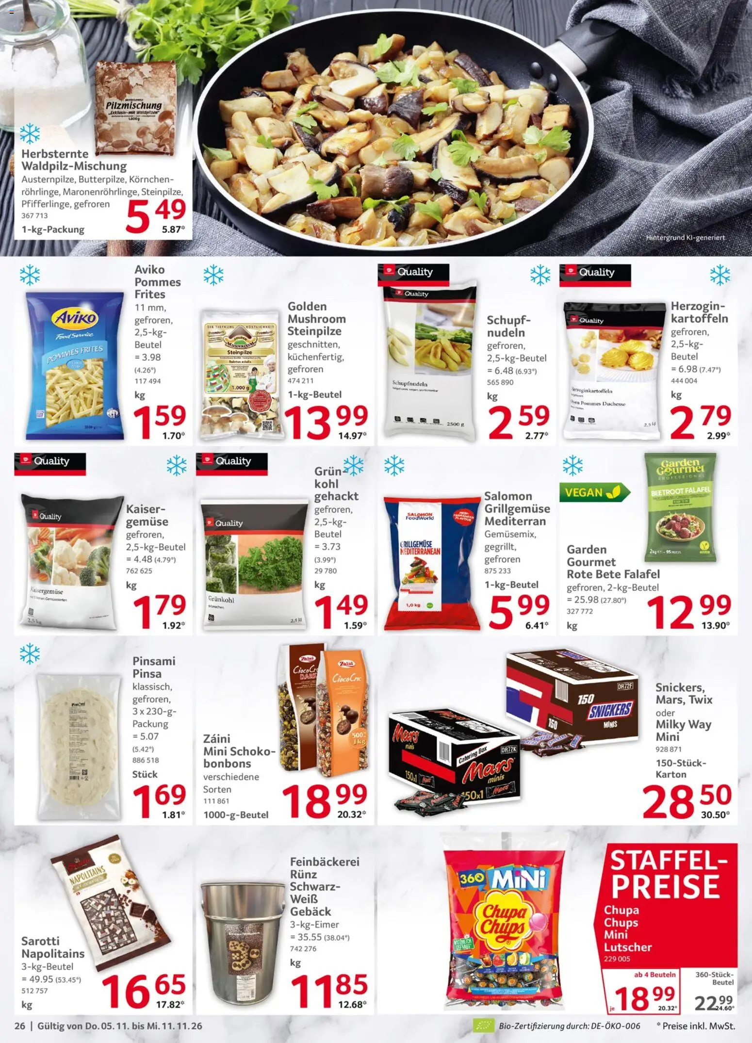 Selgros Prospekt – gültig ab 05.11.2026 | Seite: 26 | Produkte: Pommes, Snickers, Mars, Kartoffeln