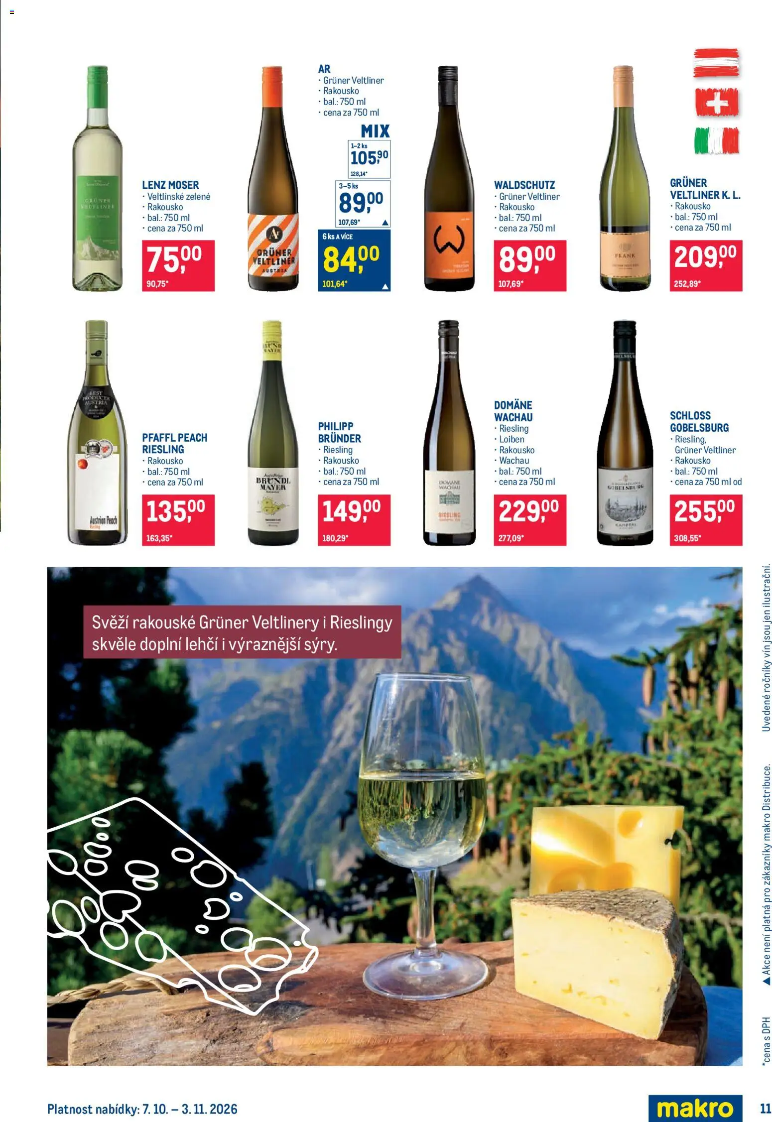 Makro leták - Pro milovníky jídla od 07.10.2026 | Strana: 11 | Produkty: Grüner Veltliner, Riesling