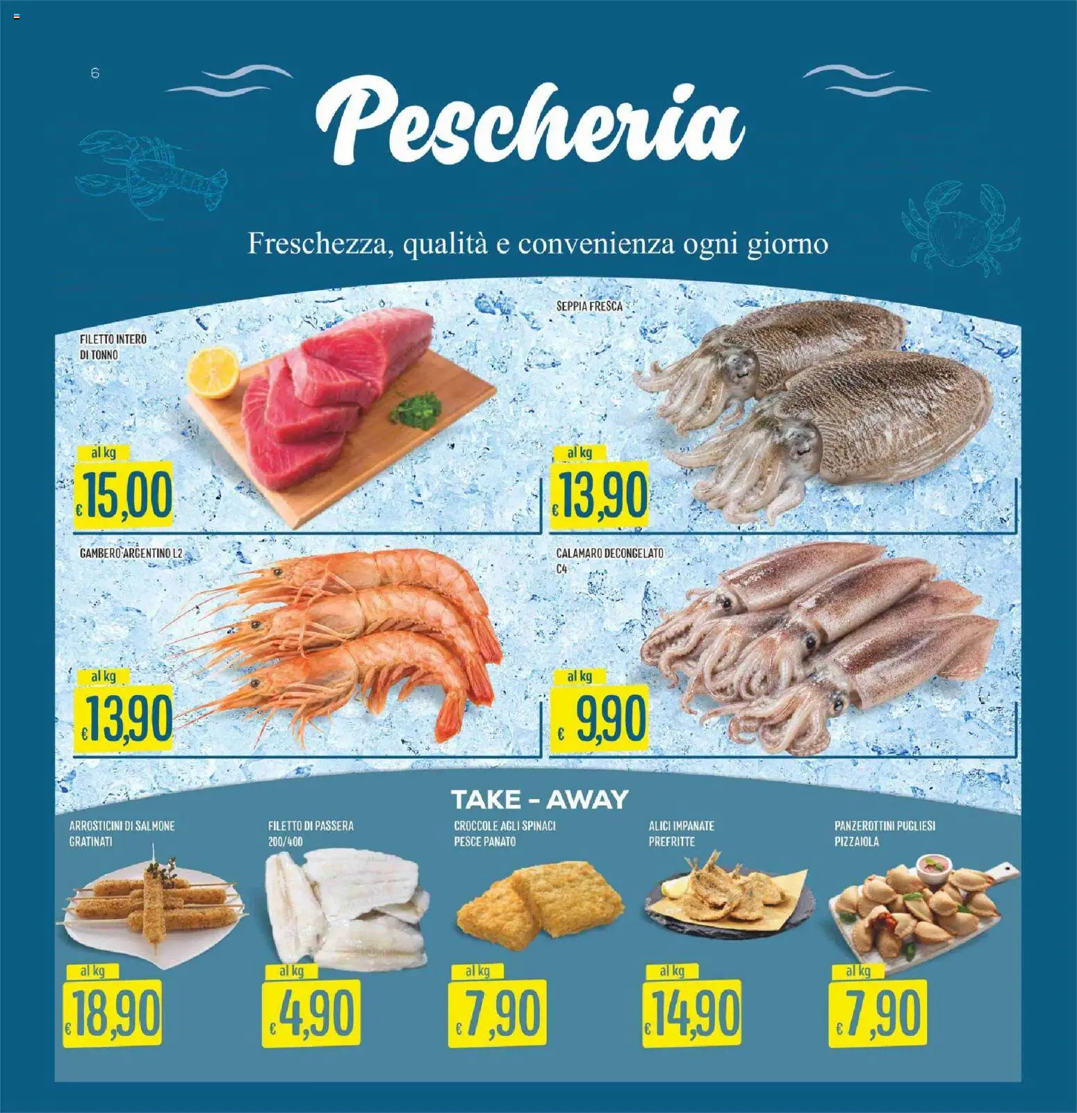 Volantino SISA del 11.06.2026 | Pagina: 6 | Prodotti: Pesce, Tonno, Arrosticini, Alici