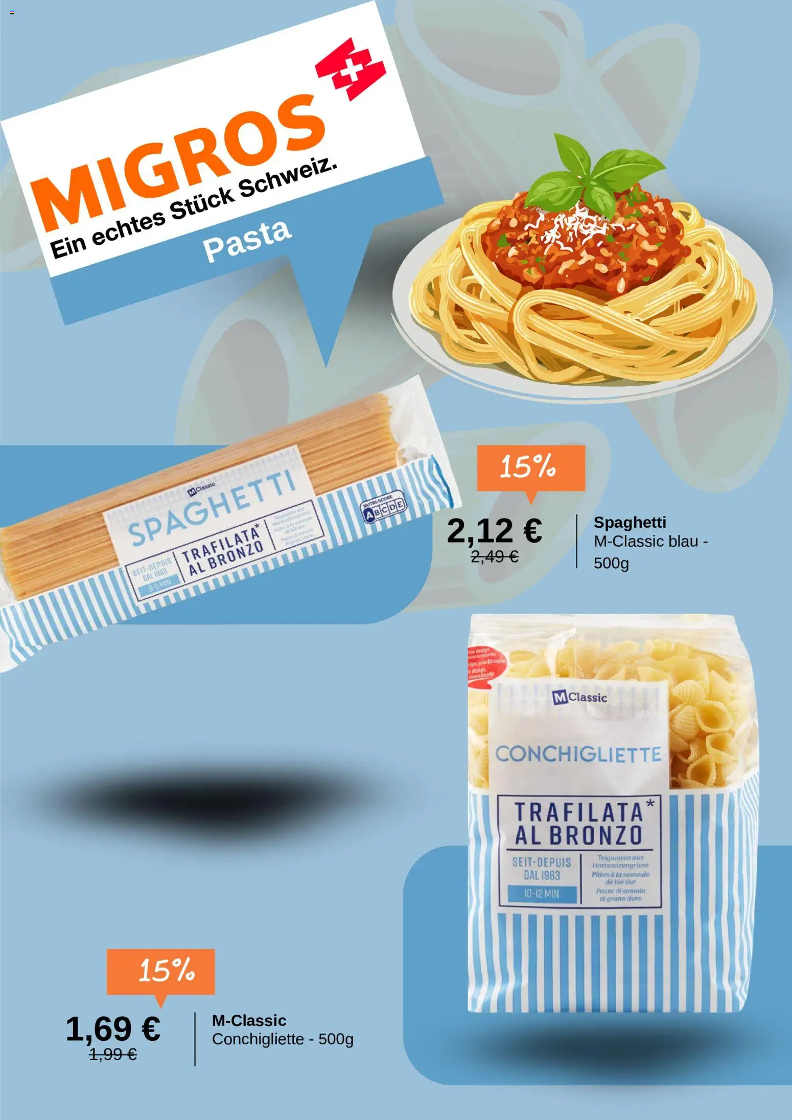 Migros Prospekt – gültig ab 15.09.2026 | Seite: 4 | Produkte: Spaghetti, Pasta