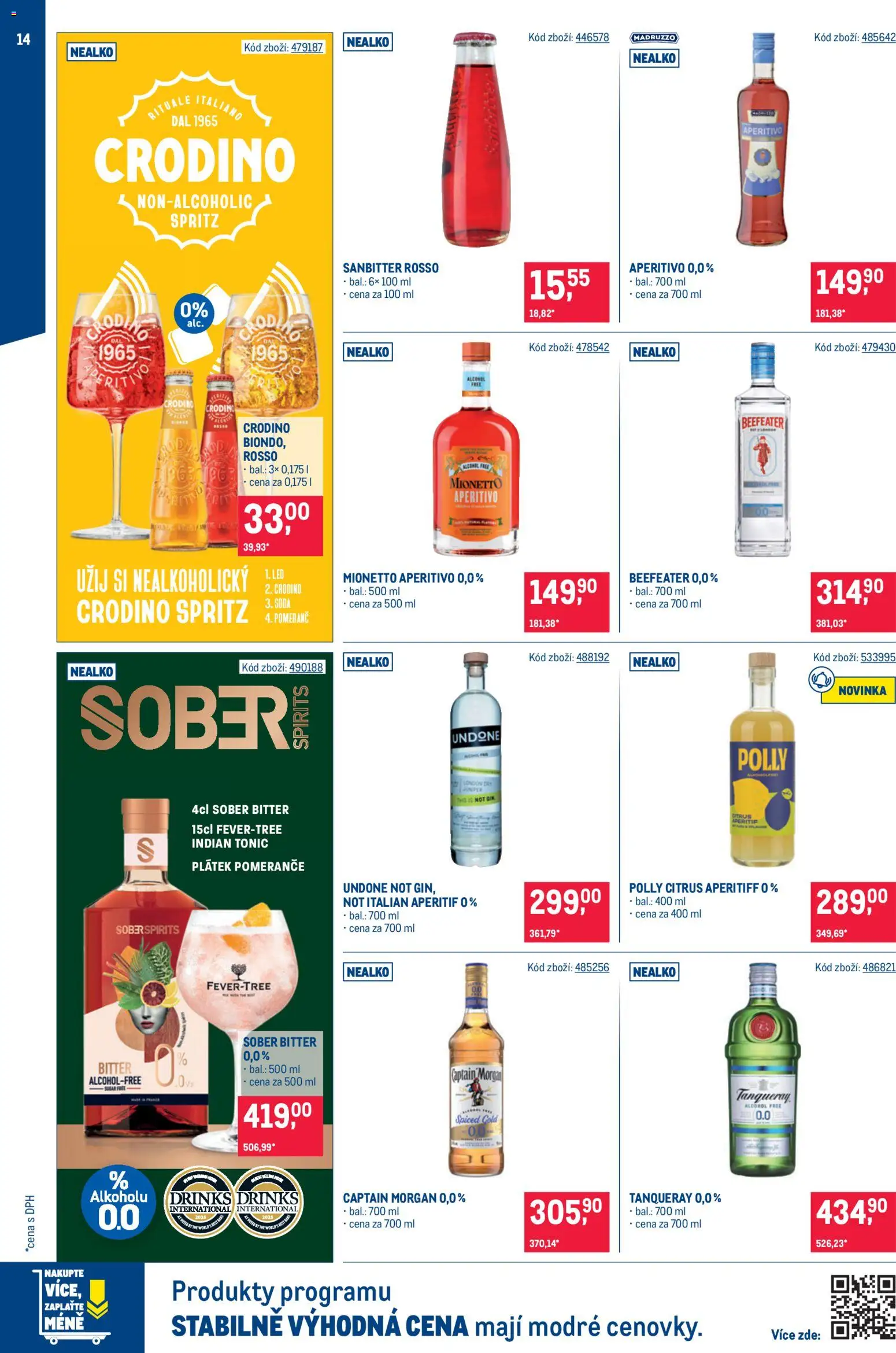 Makro leták - Bar od 07.10.2026 | Strana: 14 | Produkty: Crodino, Mionetto, Captain Morgan, LED
