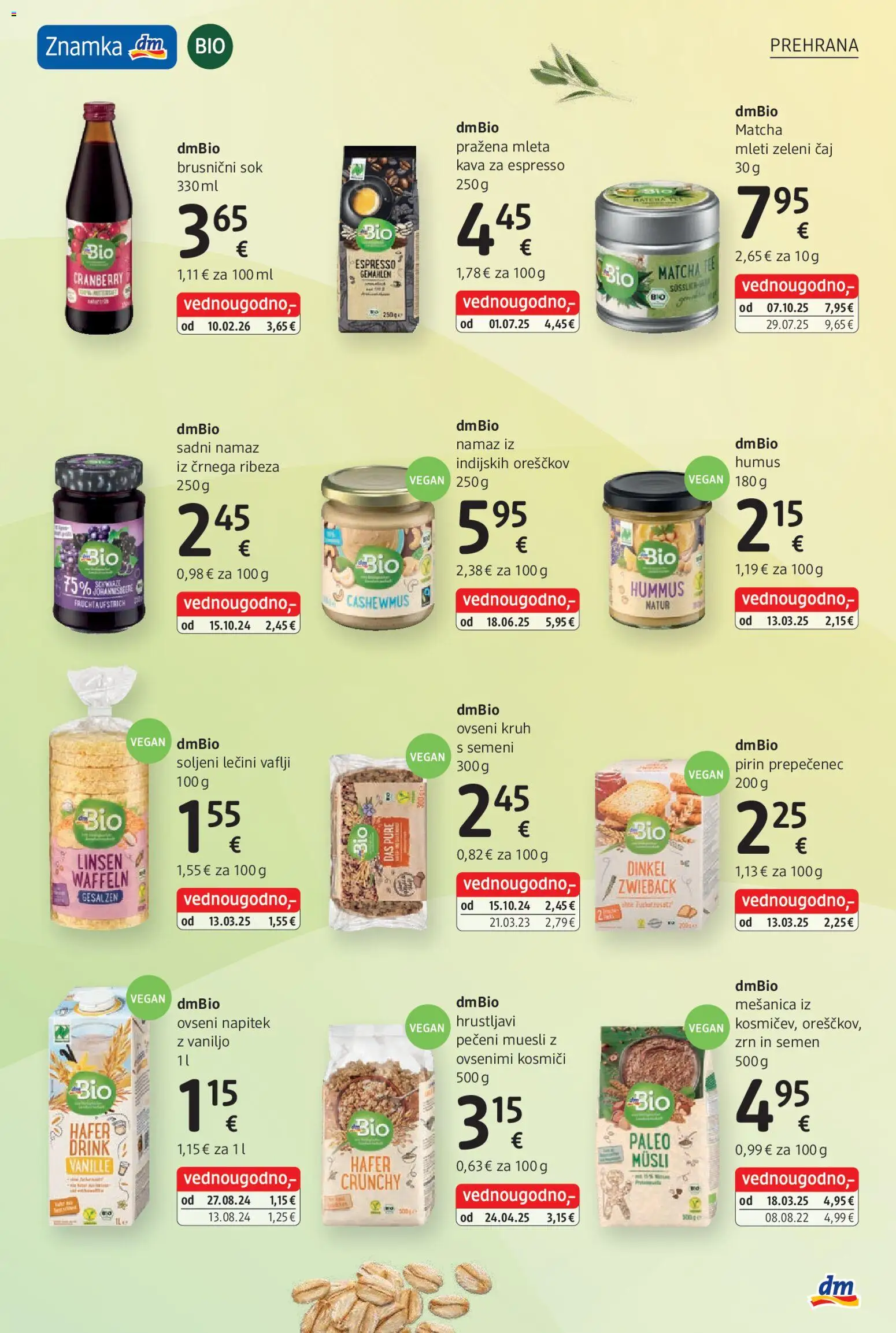 Novi DM Drogerie Markt katalog ponudbe – veljaven od 01.04.2026 | Stran: 23 | Izdelki: Muesli, Kava, Sok, Caj