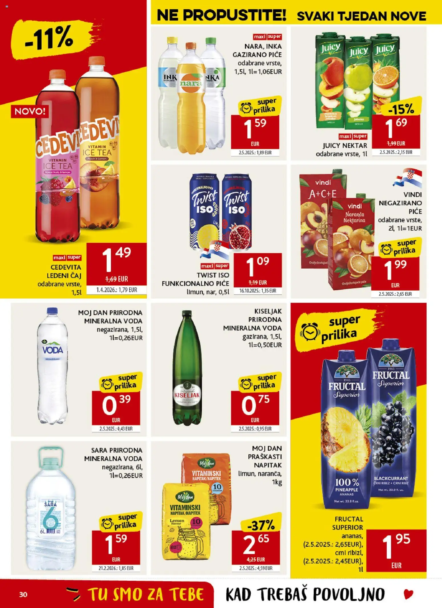 Konzum katalog | vrijedi od 03.06.2026 | Stranica: 30 | Proizvodi: Ledeni čaj, Čaj, Nektarina, Cedevita