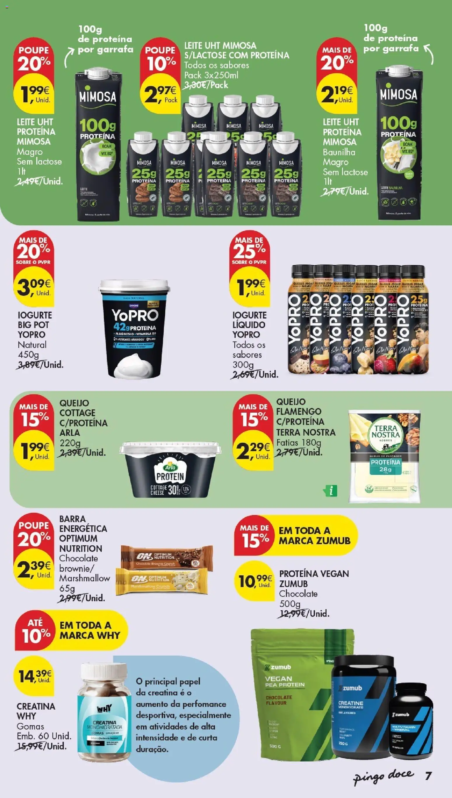 Pingo Doce Folheto Bem Estar Especial Beleza │ válido de 20/09/2026 | Página: 7 | Produtos: Baunilha, Leite UHT, Creatina, Chocolate