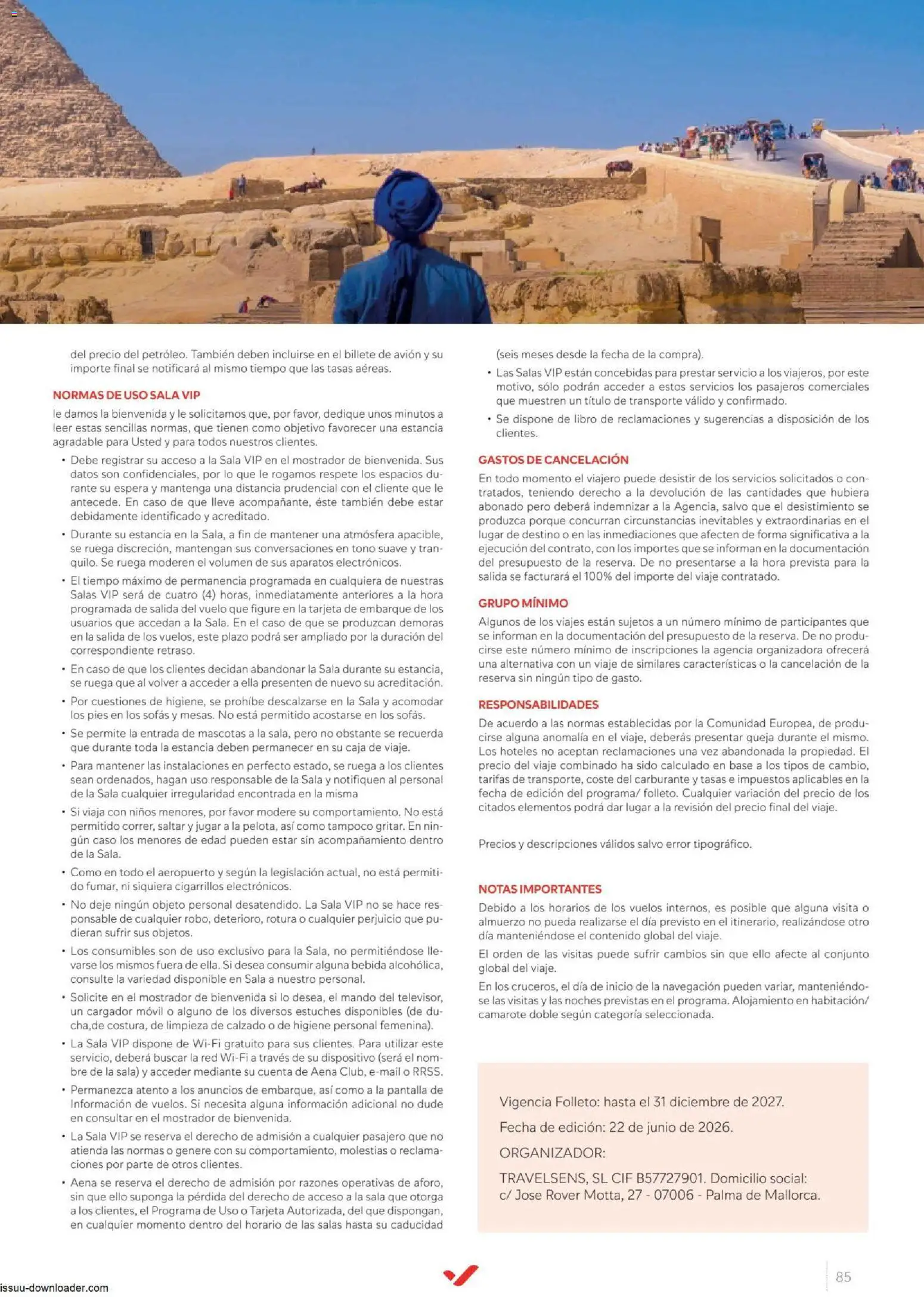 Halcón Viajes Egípto │ válido desde el 06/07/2026 | Página: 85 | Productos: Organizador, Navegación, Caja