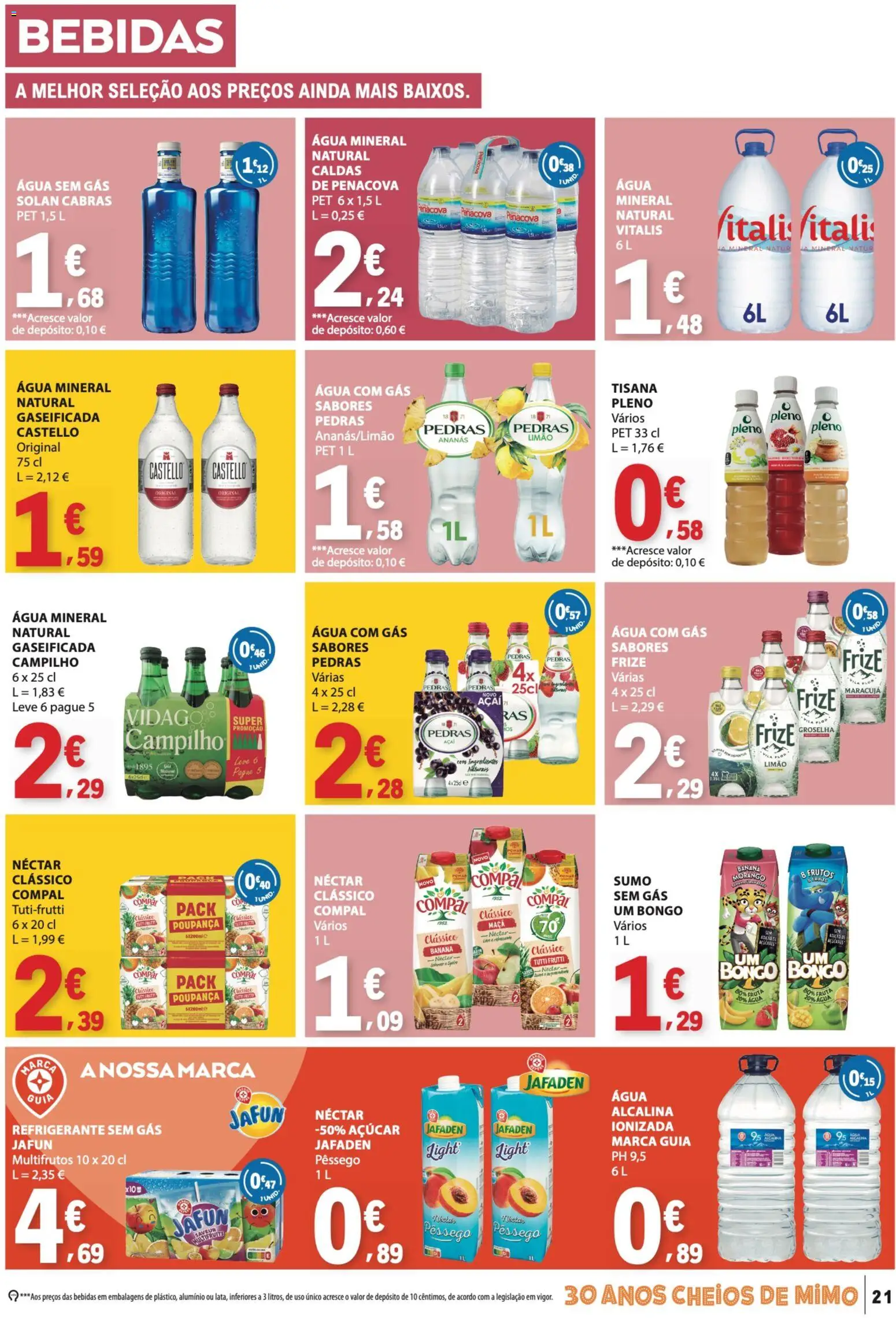 E.Leclerc folheto │ válido de 17/09/2026 | Página: 21 | Produtos: Agua, Ananás, Sumo, Açúcar