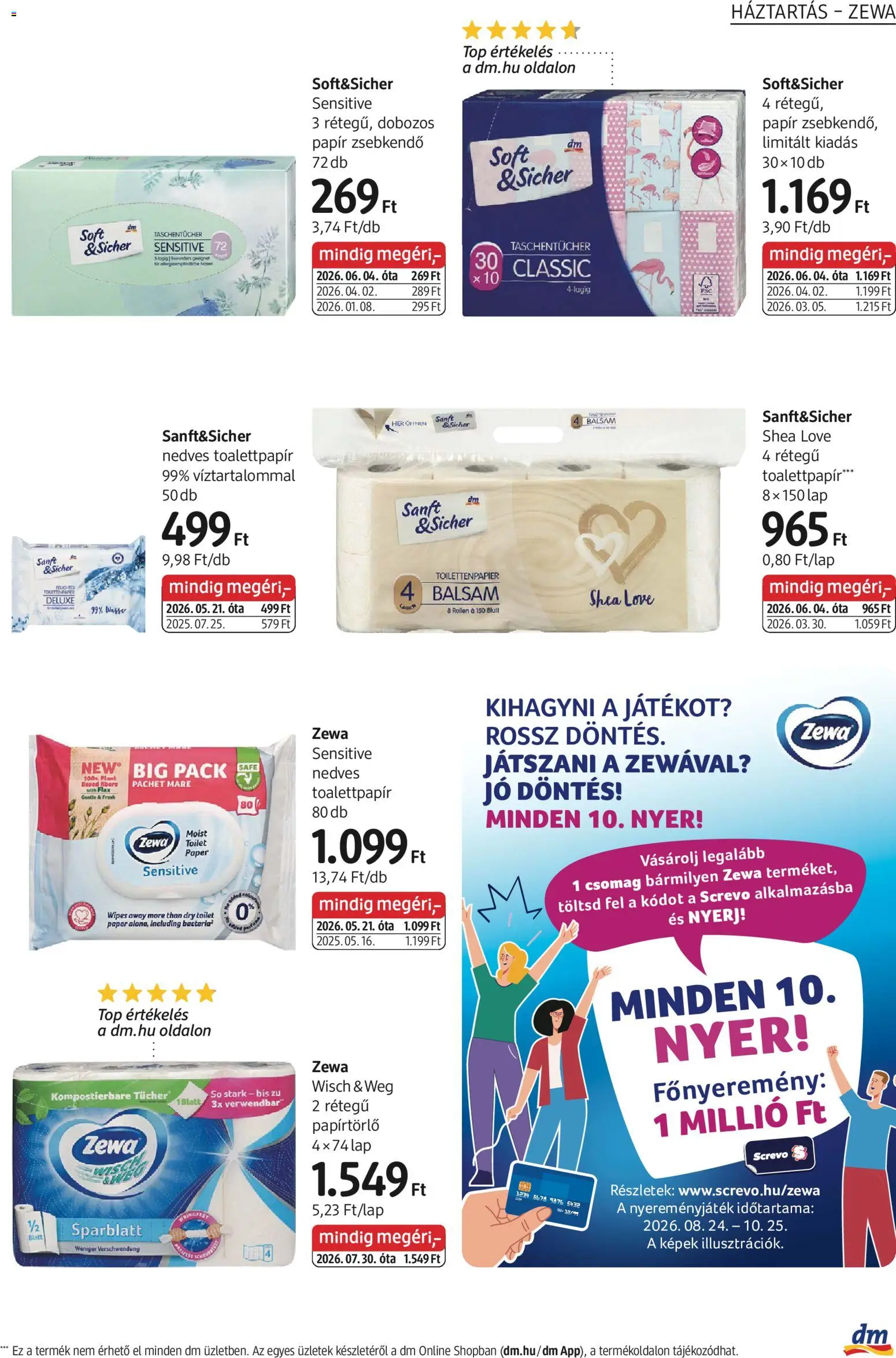 DM Drogerie Markt akciós ujság - amely érvényes a következő dátumtól: 2026.09.03. | Oldal: 23 | Termékek: Toalettpapír, Zsebkendő, Lap, Só