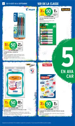 Intermarché - Prévisualisation de Intermarché vivement la fin des vacances valide à partir de 04/08/2026 | Page: 4 | Produits: Souris, Correcteur, Colle