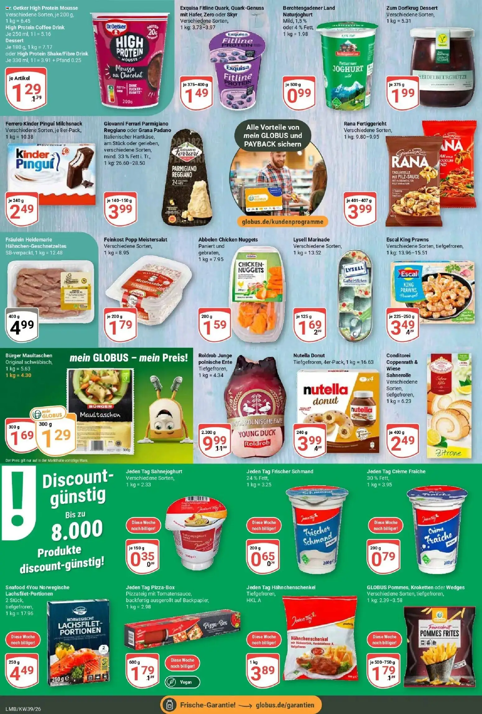 Globus Prospekt Limburg (ab 21.09.2026) » Angebote online | Seite: 13 | Produkte: Joghurt, Skyr, Exquisa, Maultaschen