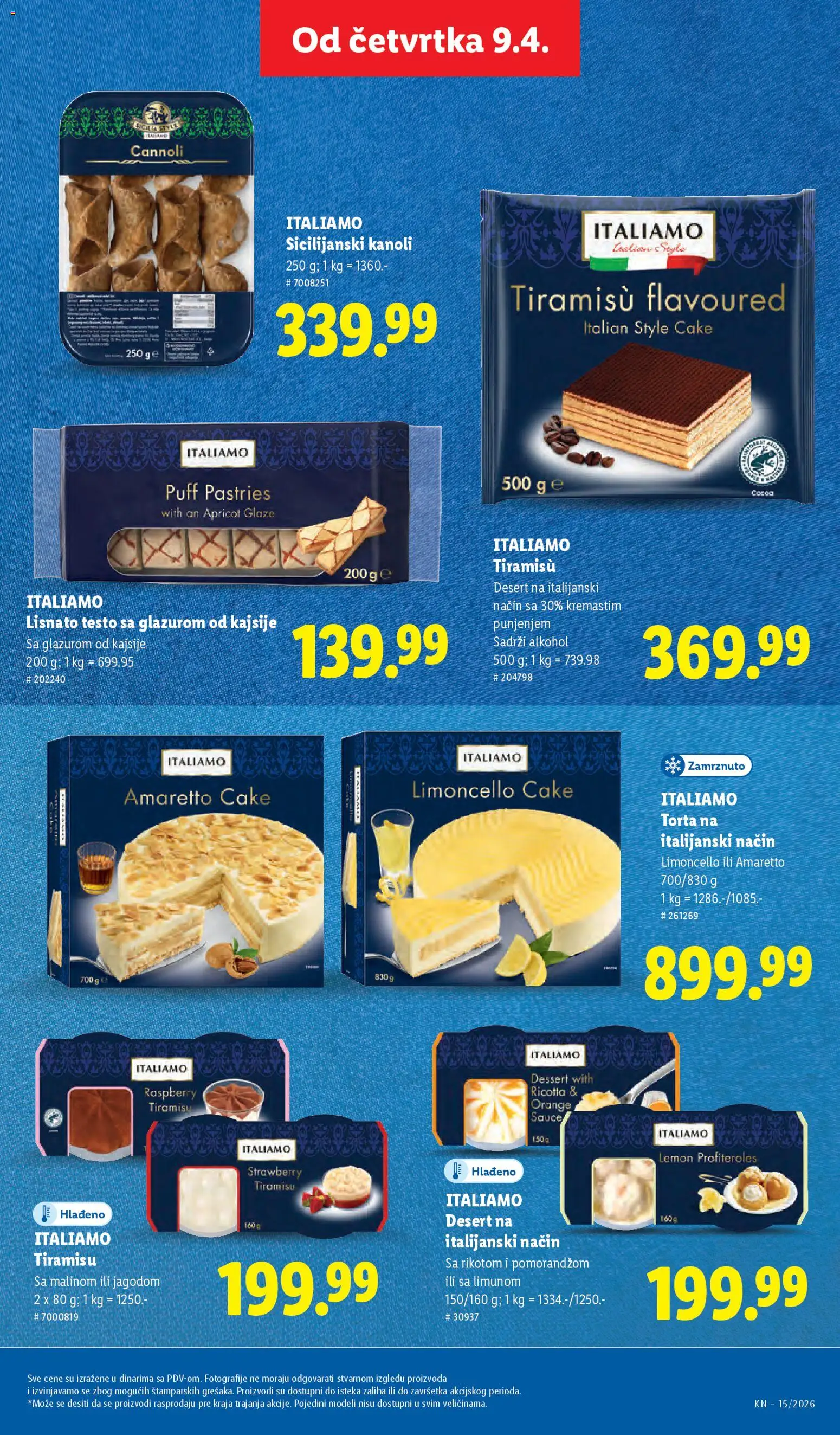 Lidl katalog - važi od 09.04.2026 | Strana: 63 | Proizvode: Amaretto, Alkohol, Kajsije, Torta
