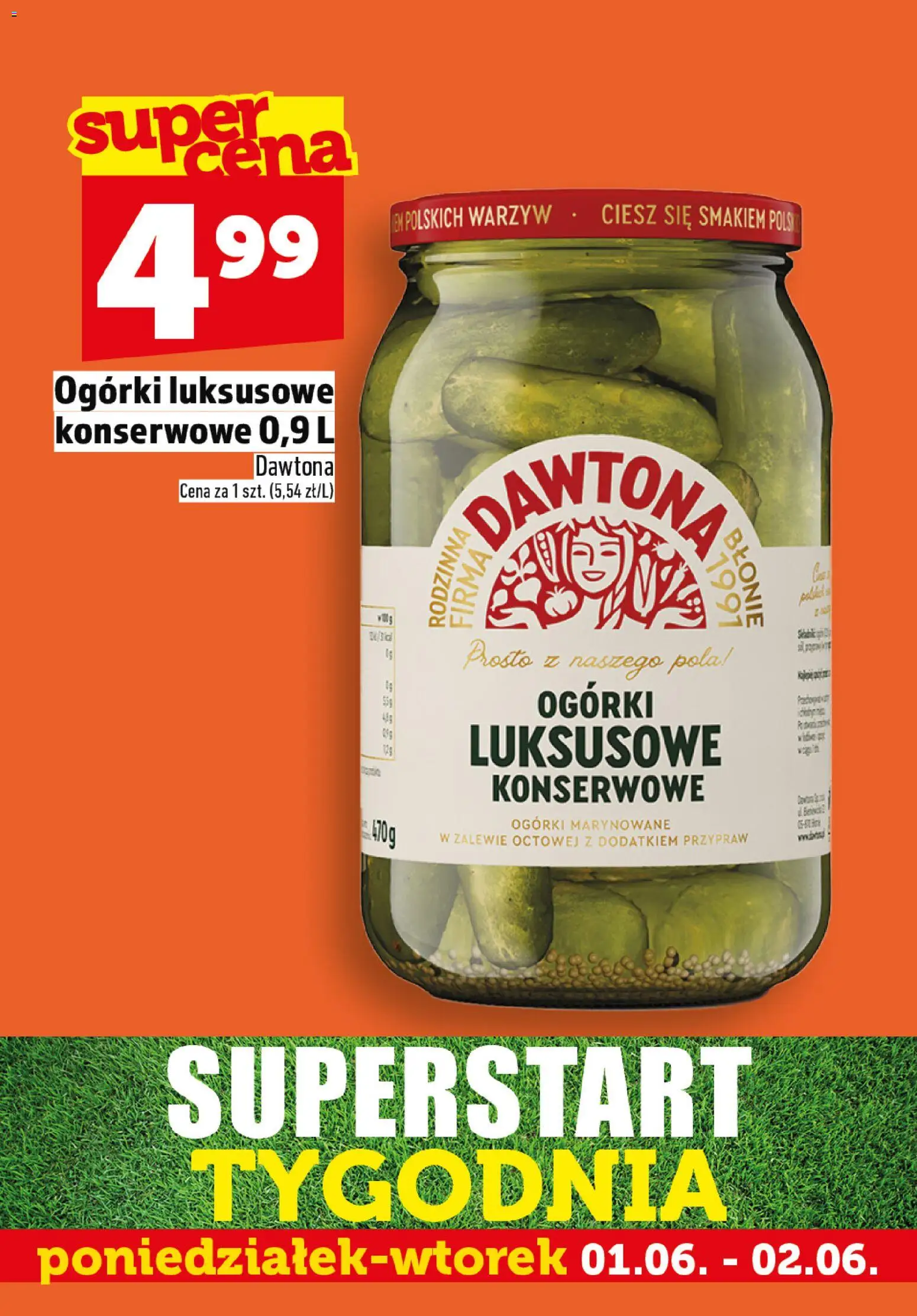 Topaz gazetka - Superstart tygodnia od 01.06.2026 | Strona: 4 | Produkty: Ogórki