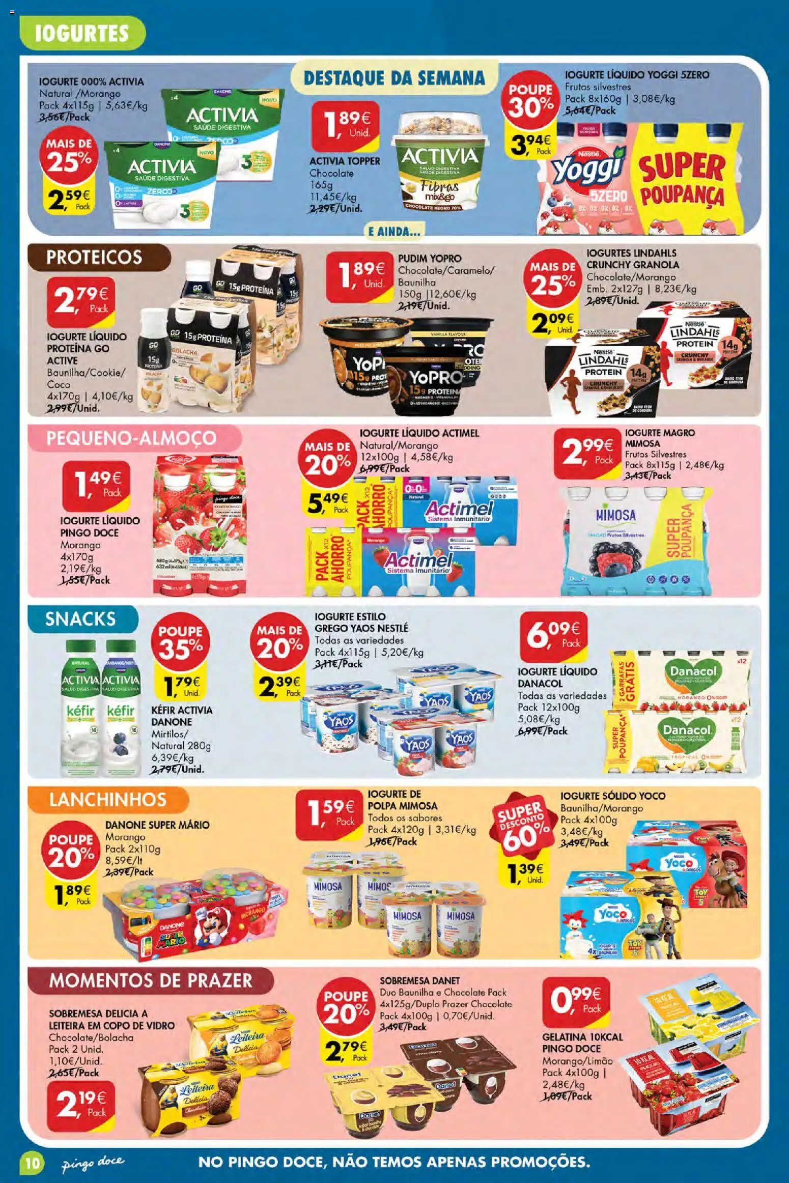 Pingo Doce Poupe Esta Semana Açores │ válido de 27/08/2026 | Página: 10 | Produtos: Iogurte magro, Snacks, Frutos silvestres, Iogurte liquido