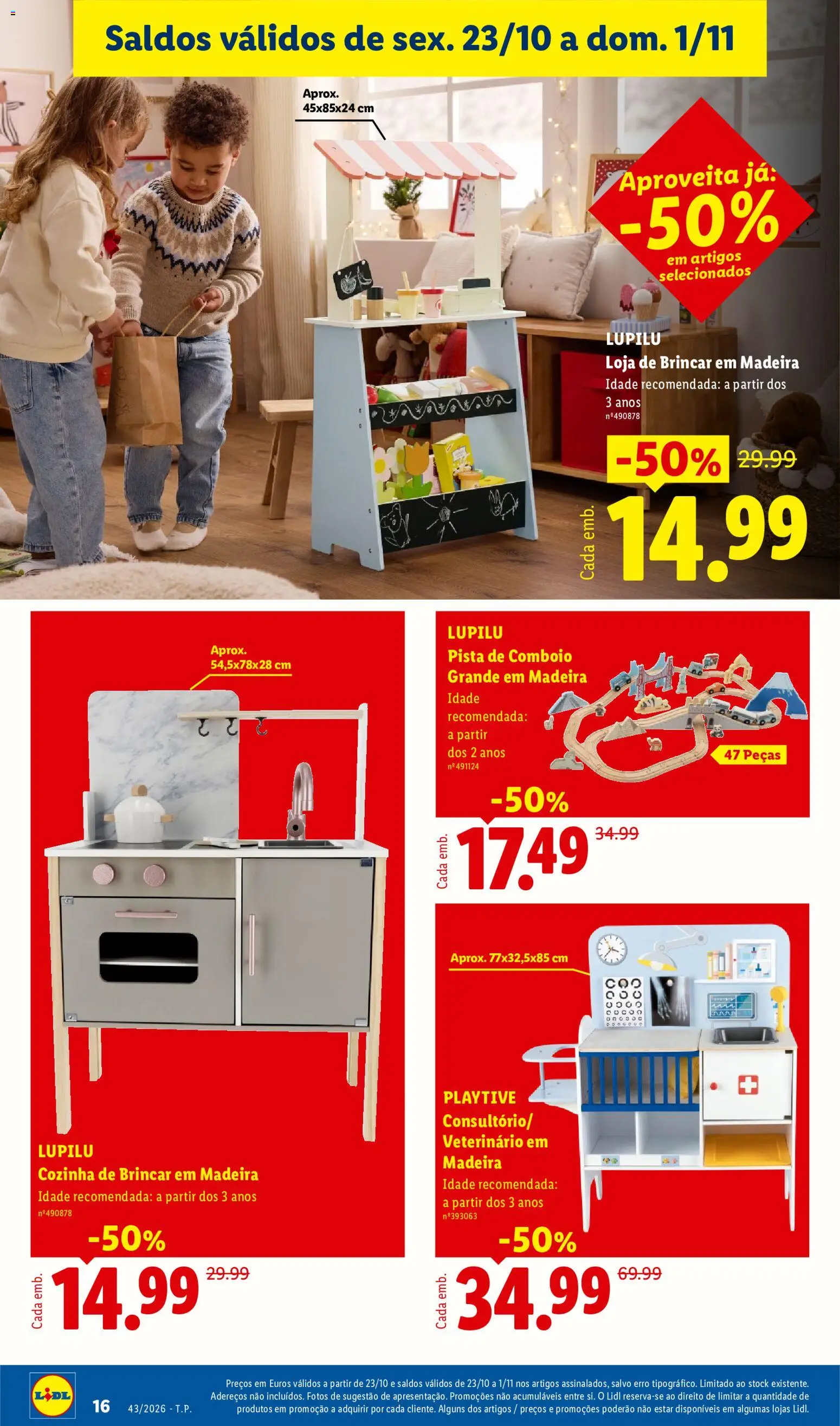 Lidl Promoções Fim de Semana │ válido de 23/10/2026 | Página: 16 | Produtos: Cozinha de brincar