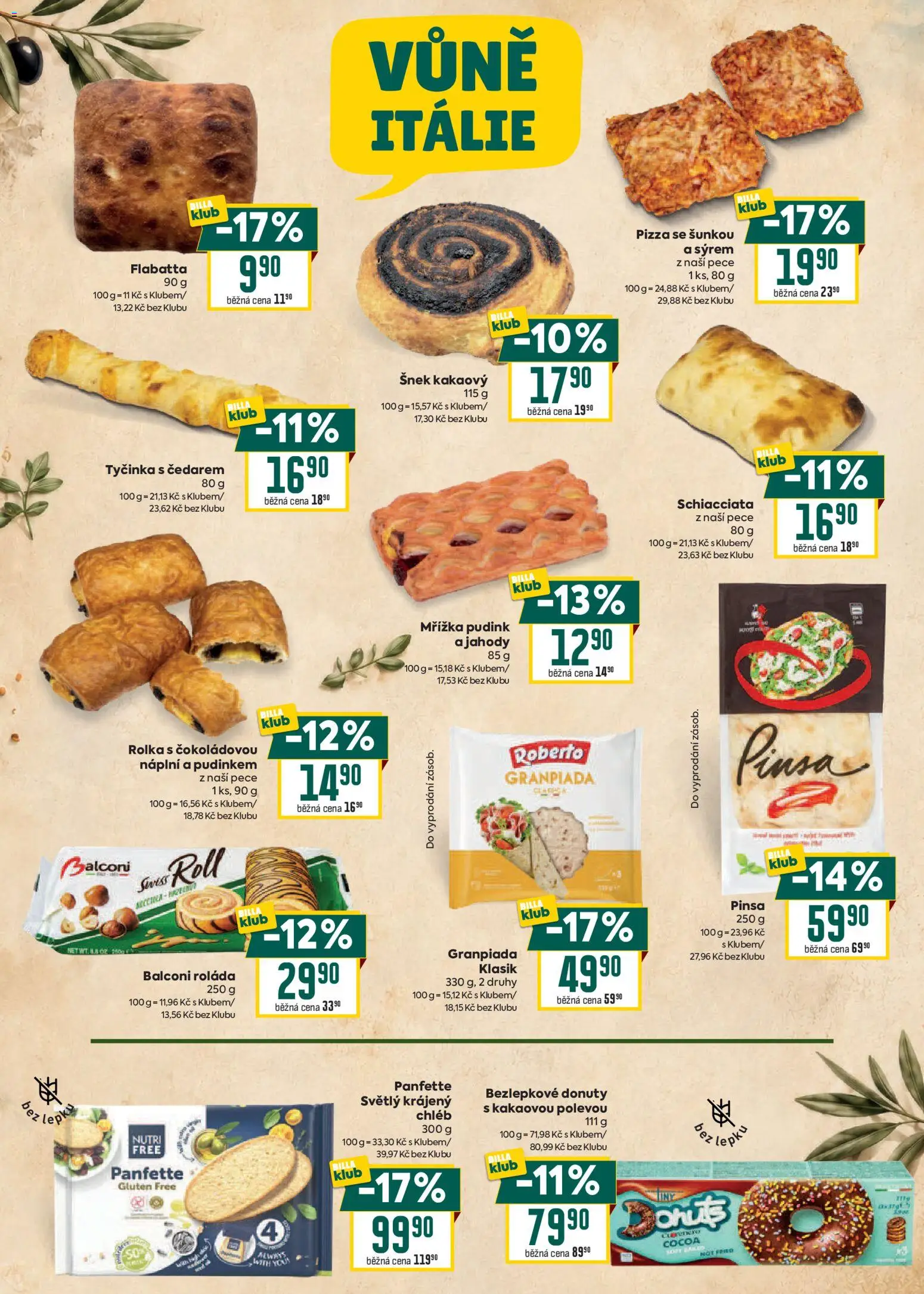 Billa - BILLA.cz - Katalog: Itálie 30. 9. 2026 - 20. 10. 2026 od 30.09.2026 | Strana: 12 | Produkty: Chléb, Pizza, Jahody, Pinsa