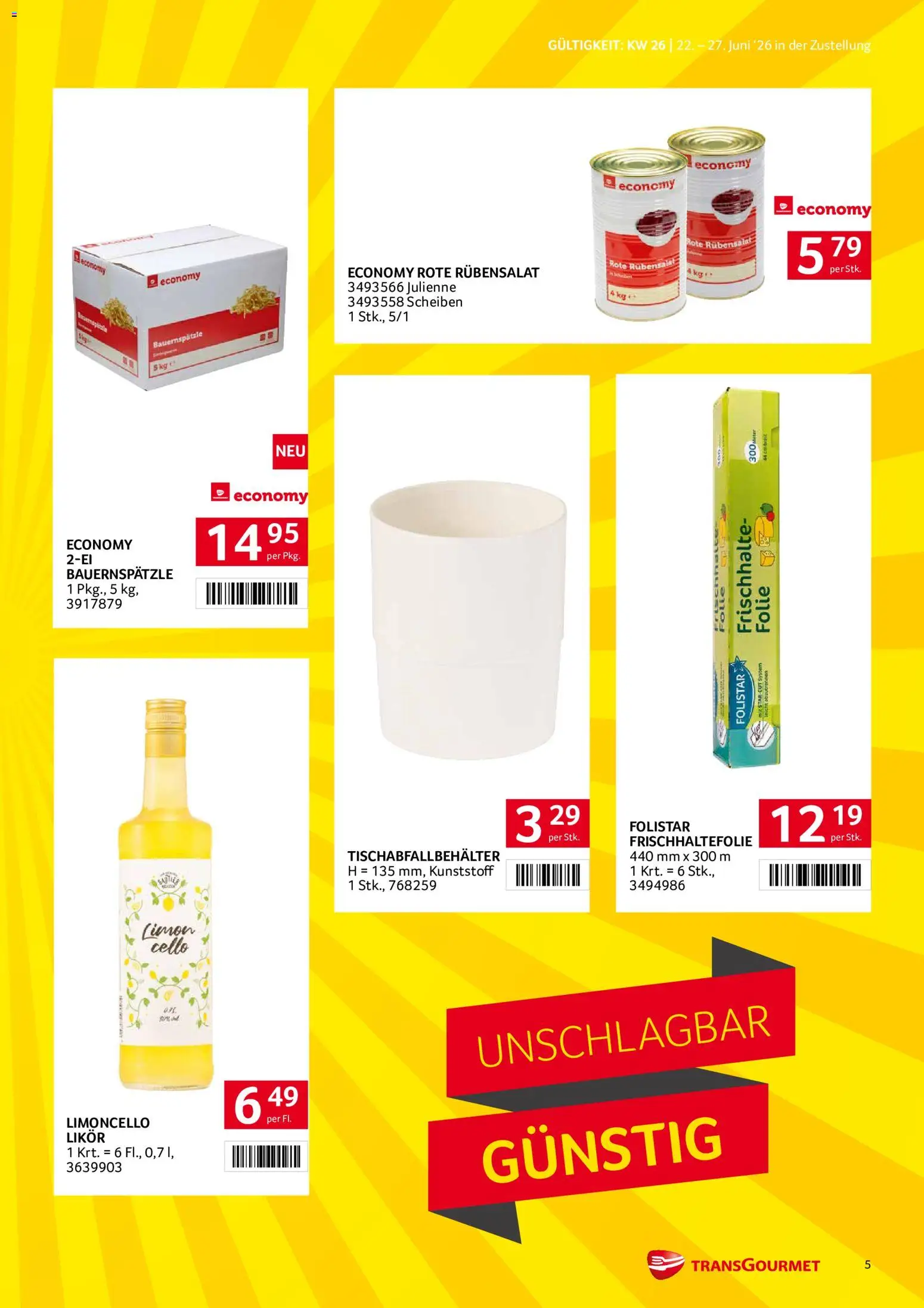 Transgourmet - Broschüre gültig ab 22.06.2026 | Seite: 5