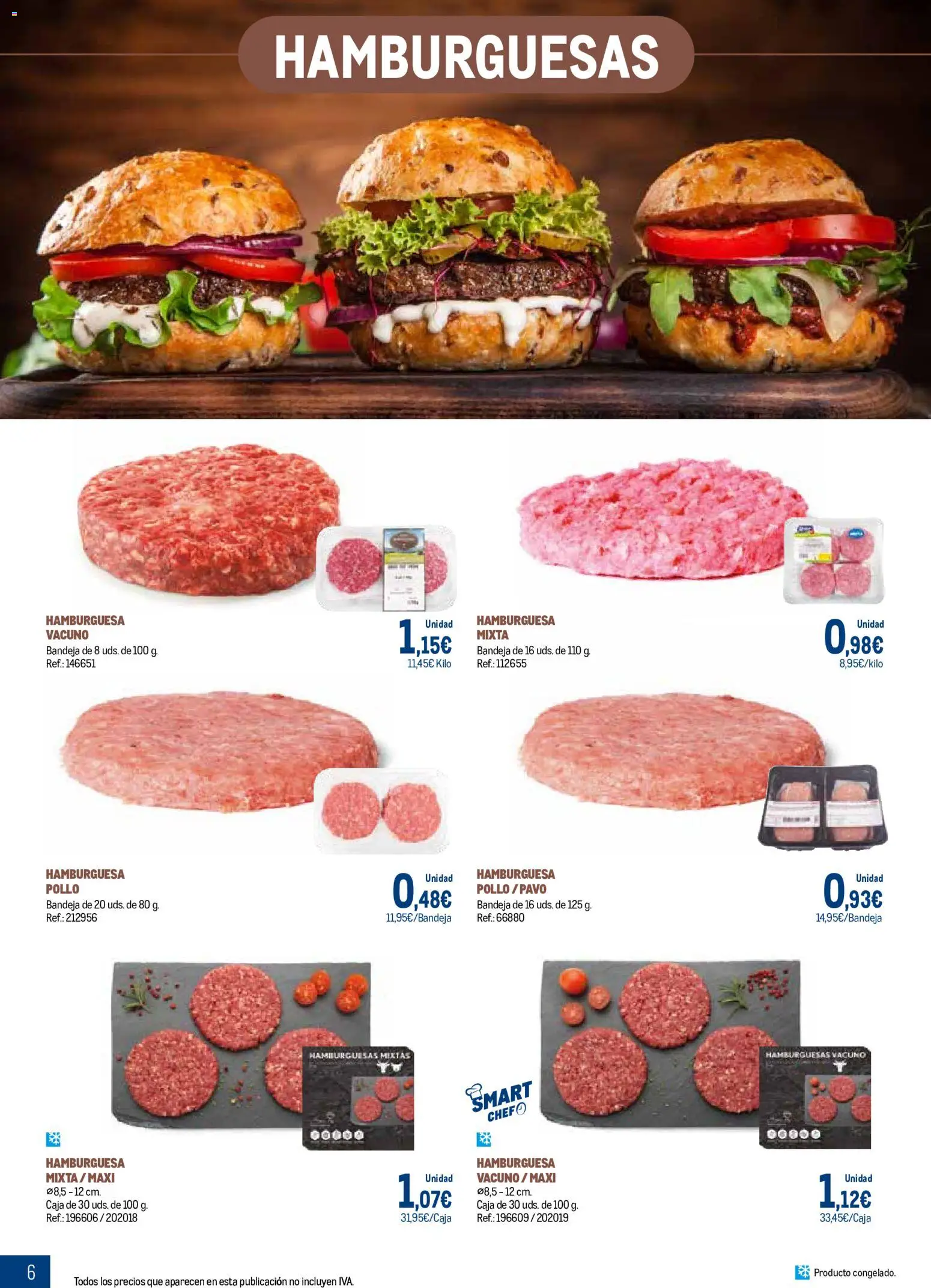 Makro Expertos en carnes │ válido desde el 07/09/2026 | Página: 6 | Productos: Hamburguesa, Bandeja, Pollo, Caja