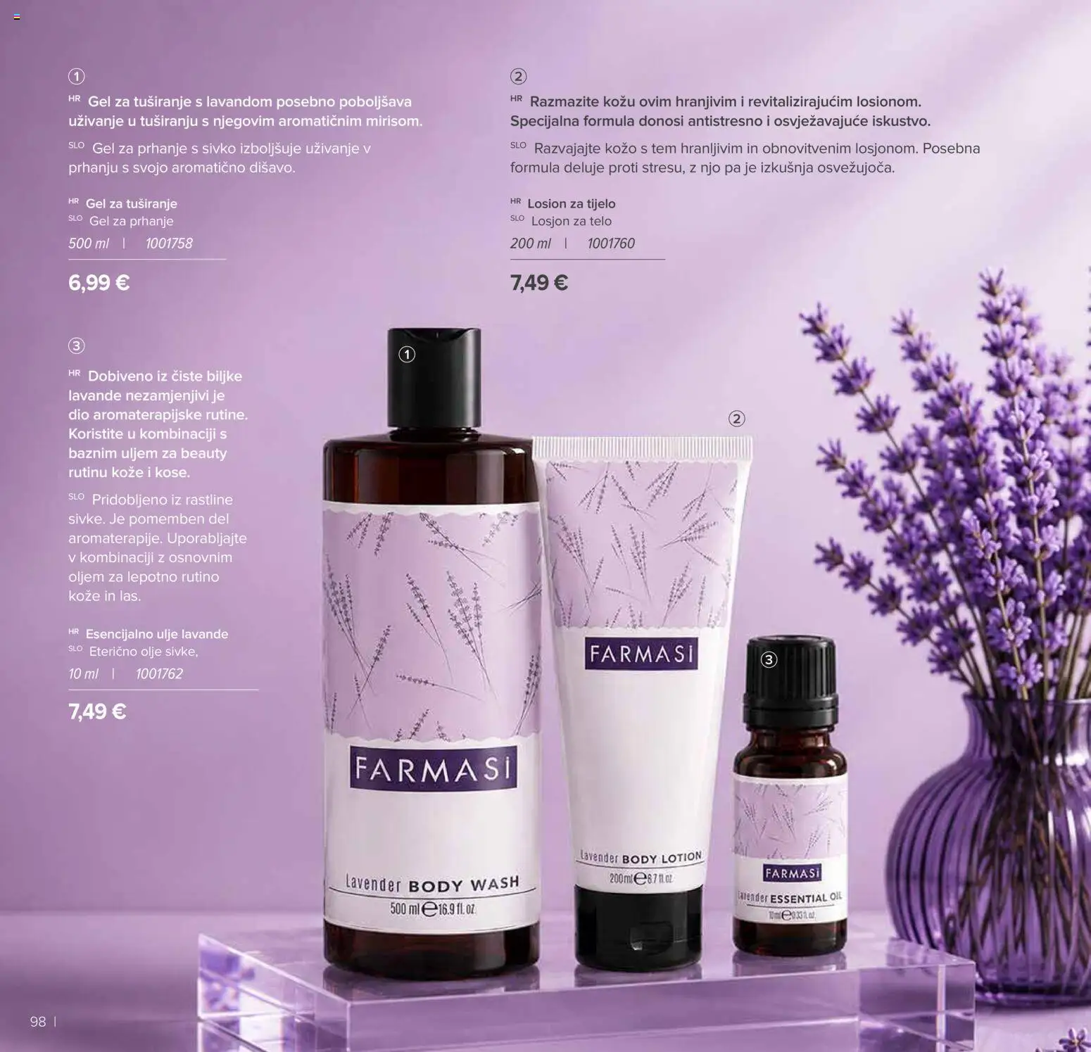 Farmasi katalog | vrijedi od 01.09.2026 | Stranica: 98 | Proizvodi: Ulje, Gel za tuširanje, Losion za tijelo