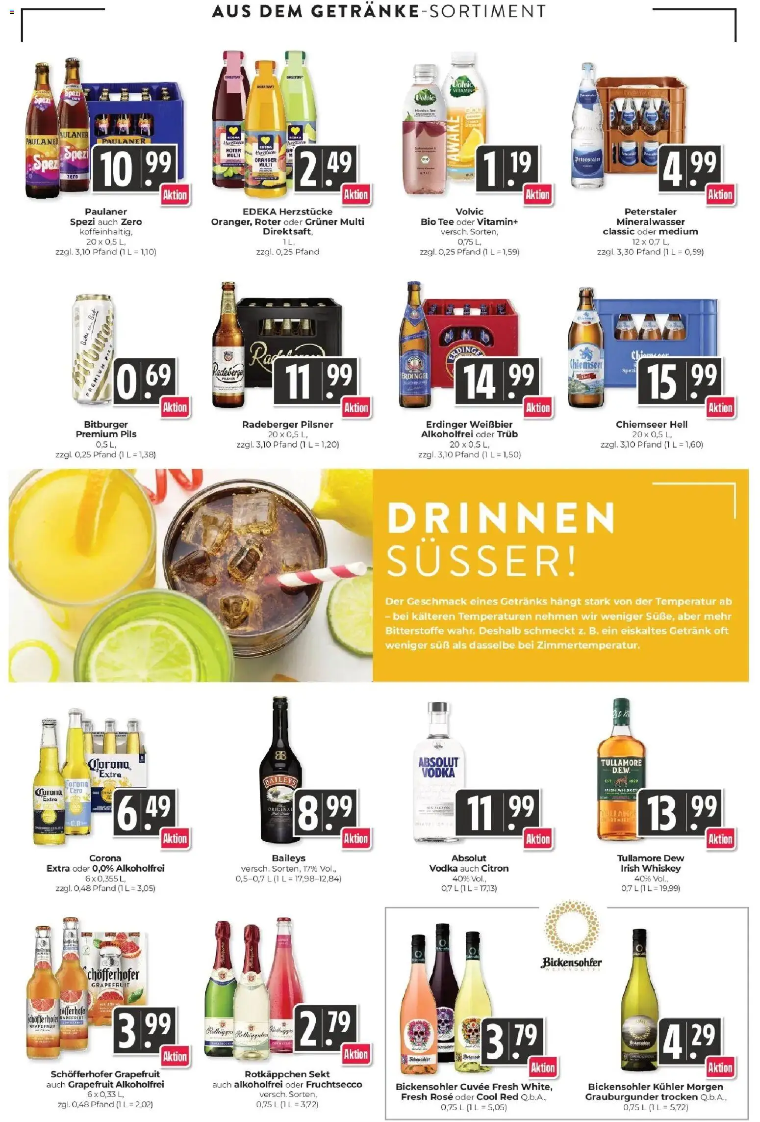 Edeka prospekt Schliengen	 – gültig ab 02.05.2026 | Seite: 14 | Produkte: Mineralwasser, Radler, Baileys, Vodka