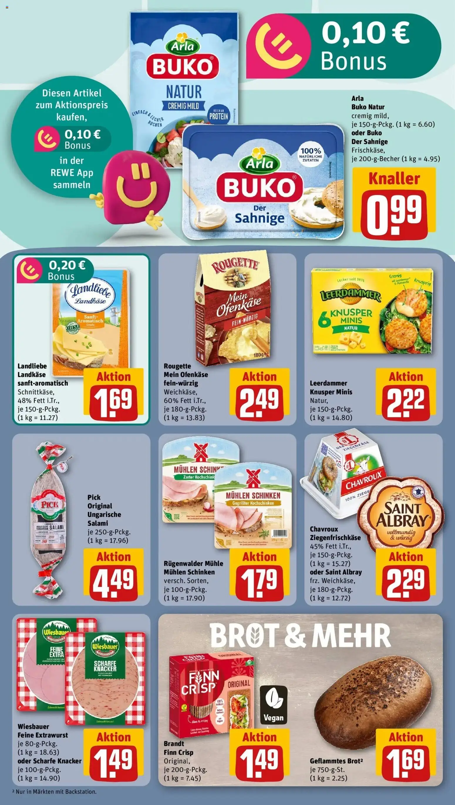 REWE Prospekt ab 12.10.2026 zum Blättern » Angebote | Seite: 12 | Produkte: Mühle, Leerdammer, Salami, Schinken