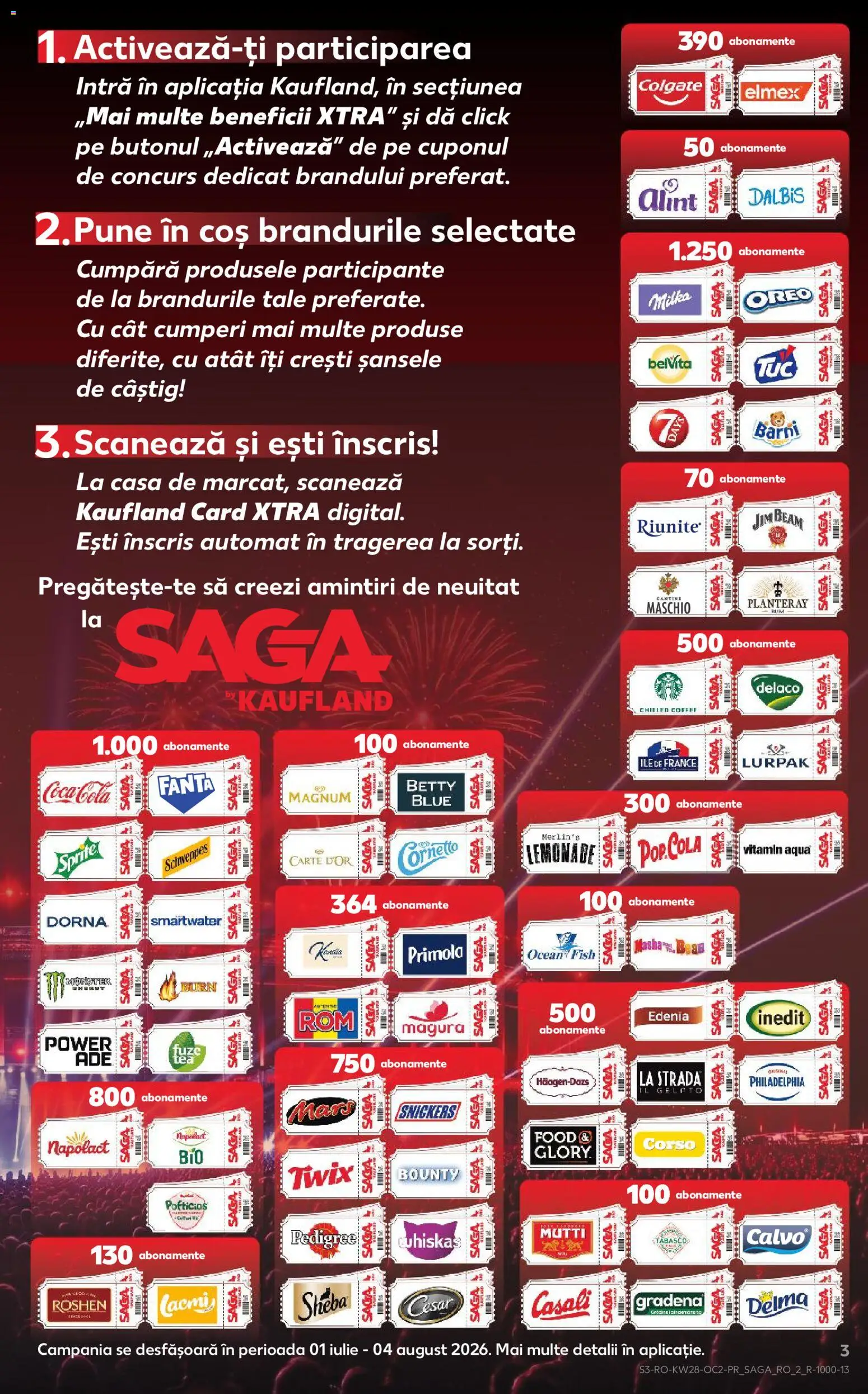 Kaufland RO akciós ujság - amely érvényes a következő dátumtól: 2026.07.08. | Oldal: 3 | Termékek: Magnum, Coca Cola, Cola, Snickers