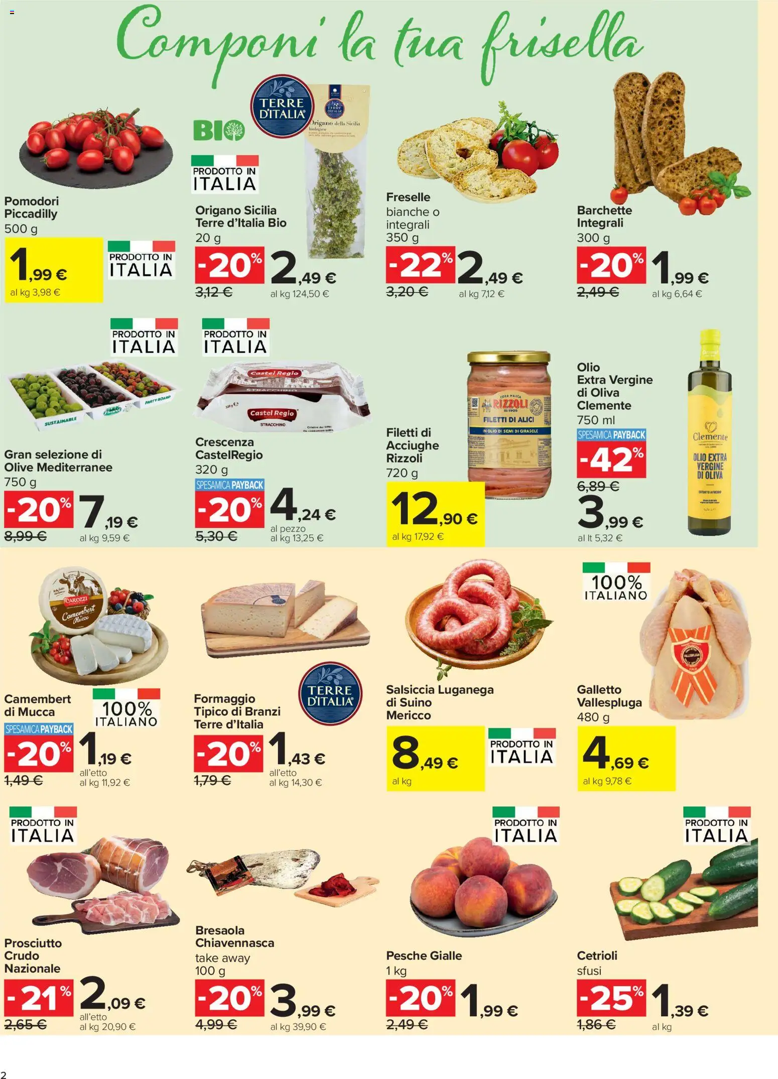 Volantino Carrefour del 03/08/2026 | Pagina: 2 | Prodotti: Cetrioli, Olio, Stracchino, Olio di semi di girasole