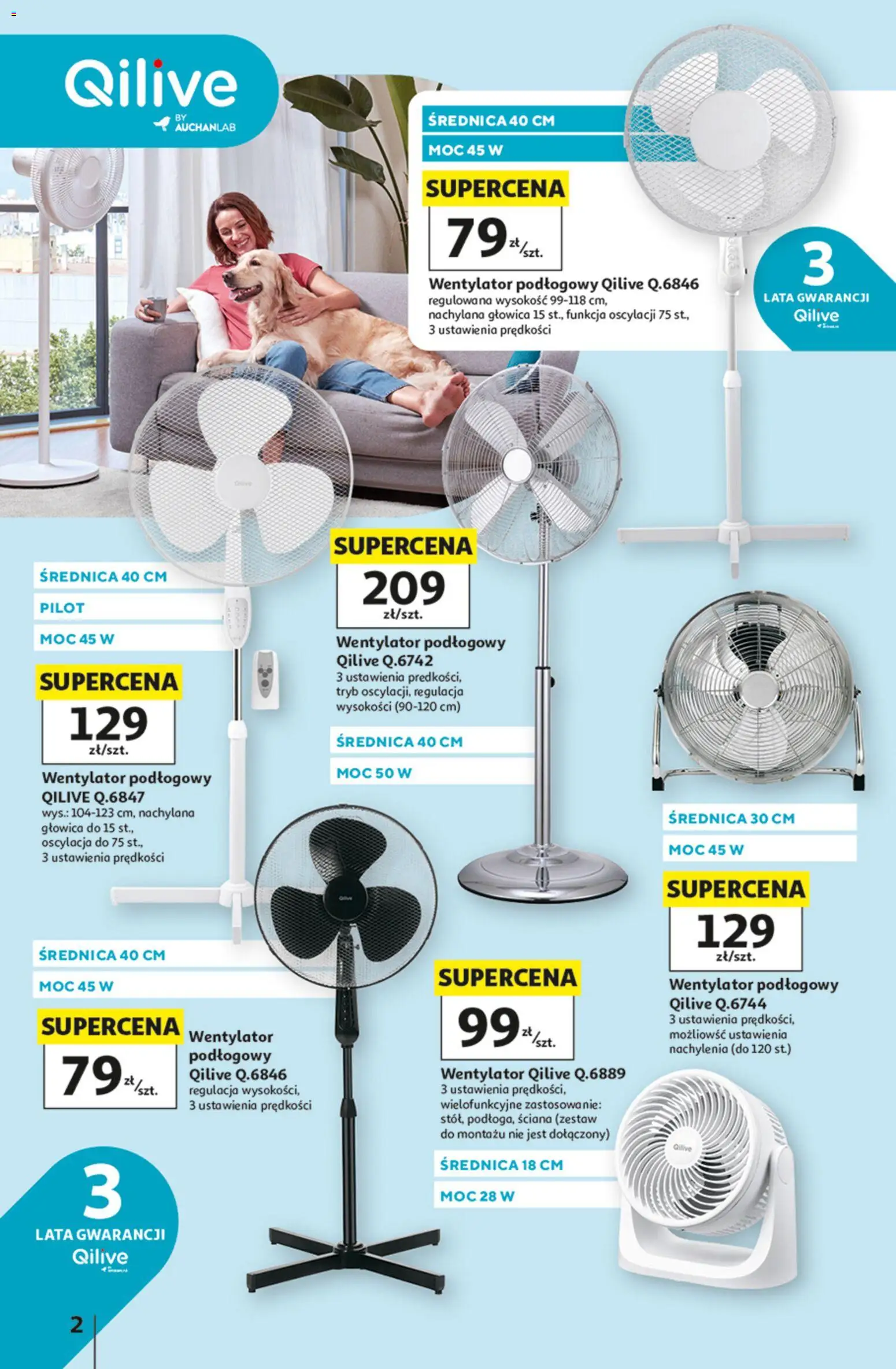 Auchan gazetka - Wentylatory Hipermarket od 18.06.2026 | Strona: 2 | Produkty: Wentylator