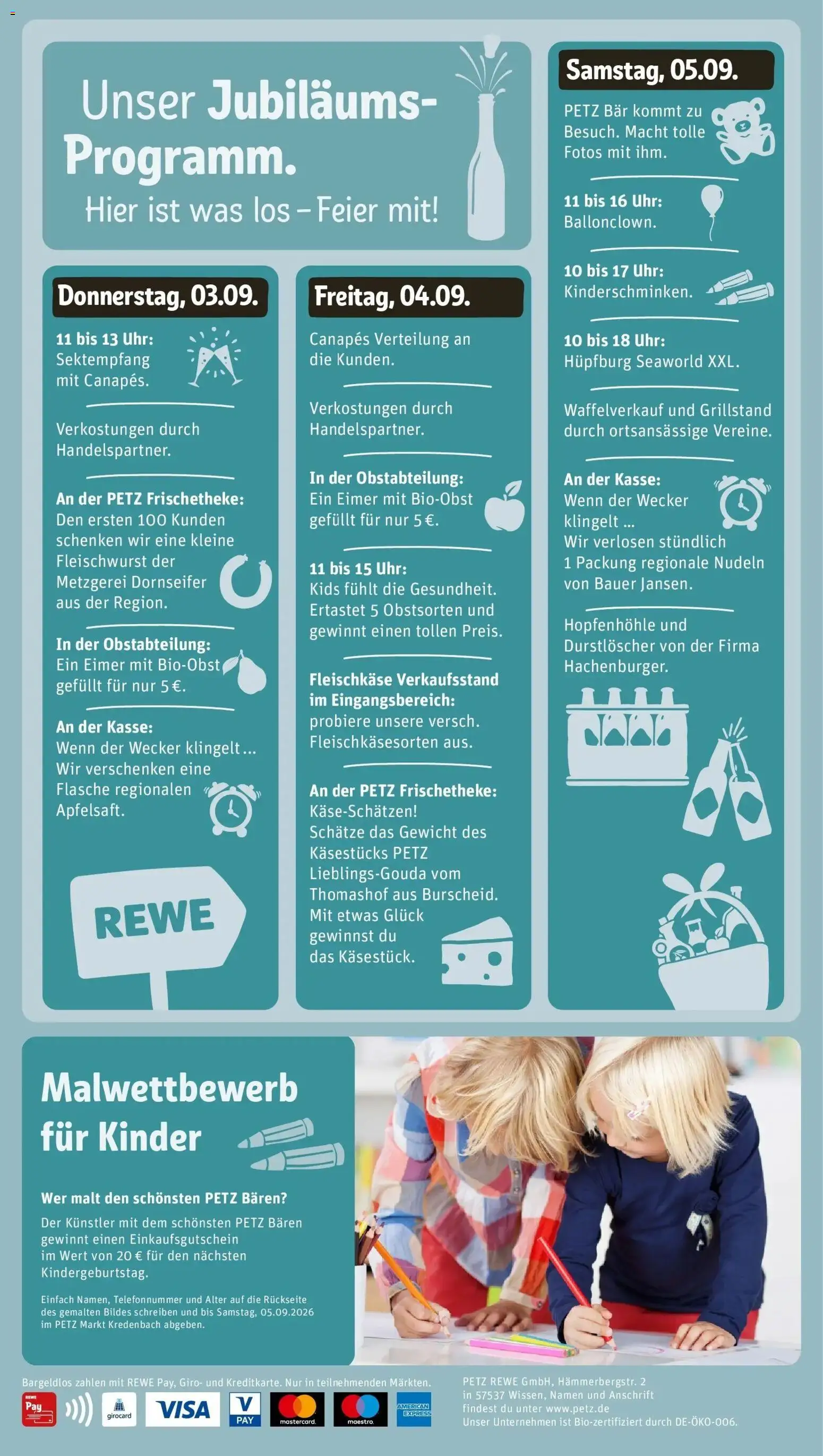 REWE Prospekt ab 31.08.2026 zum Blättern » Angebote | Seite: 2 | Produkte: Durstloscher, Nudeln, Uhr, Wecker