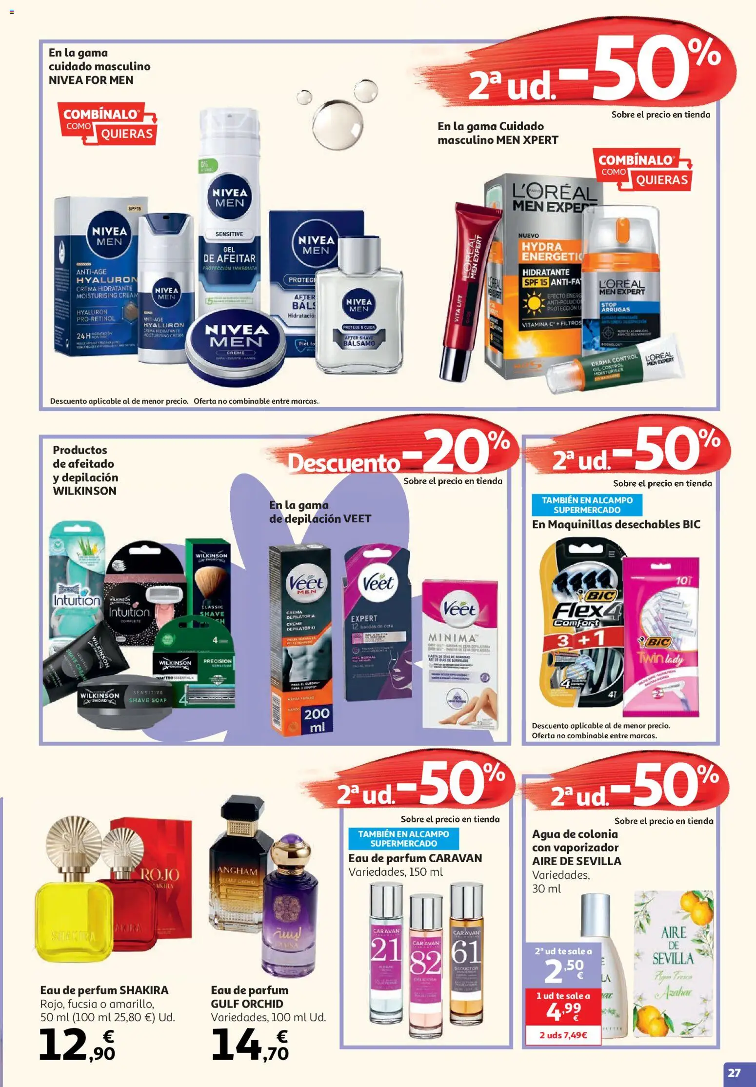 Alcampo HG Unico National │ válido desde el 19.05.2026 | Página: 27 | Productos: Colonia, Crema, Té, Crema hidratante