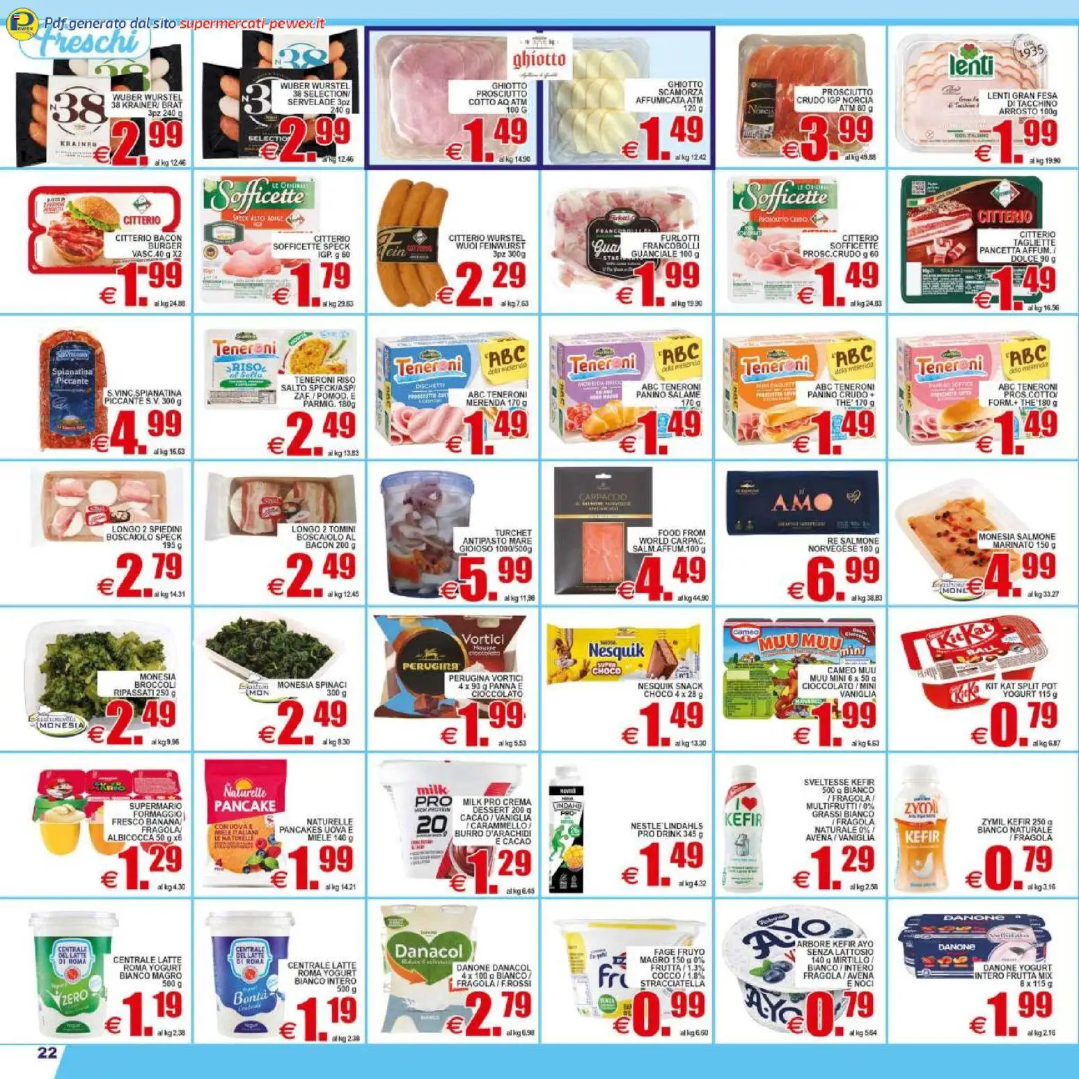 Volantino Pewex del 29.04.2026 | Pagina: 22 | Prodotti: Panna, Frutta, Cocco, Stracciatella