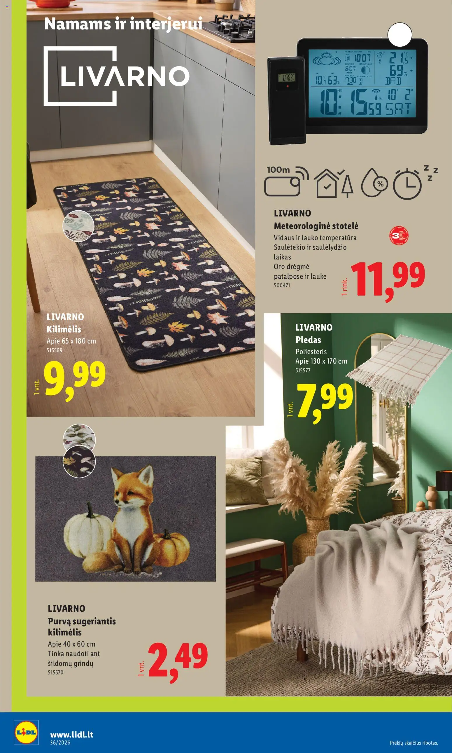 LIDL akcijos nuo 2026.08.31 | Puslapis: 24 | Prekių: Kilimėlis, Pledas