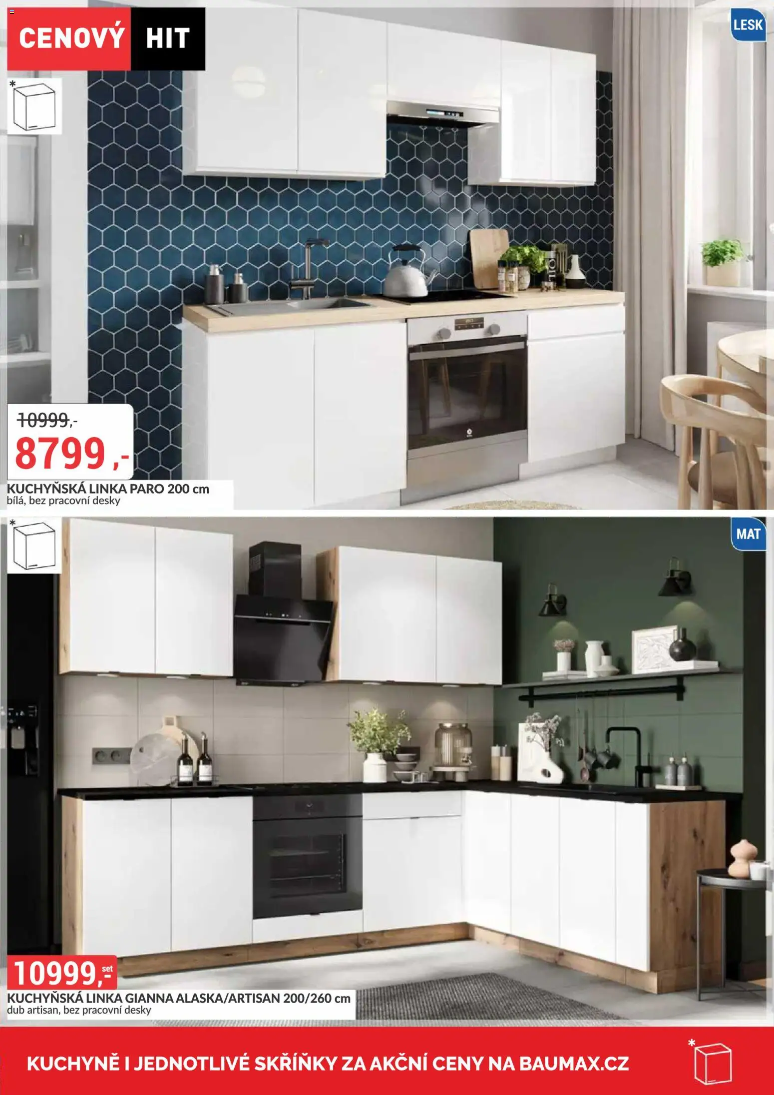 BAUMAX leták - Zaridte si bydlení podle sebe – vybírejte z tisícu produktu! od 01.11.2026 | Strana: 9 | Produkty: Kuchyňská linka, Desky, Kuchyně